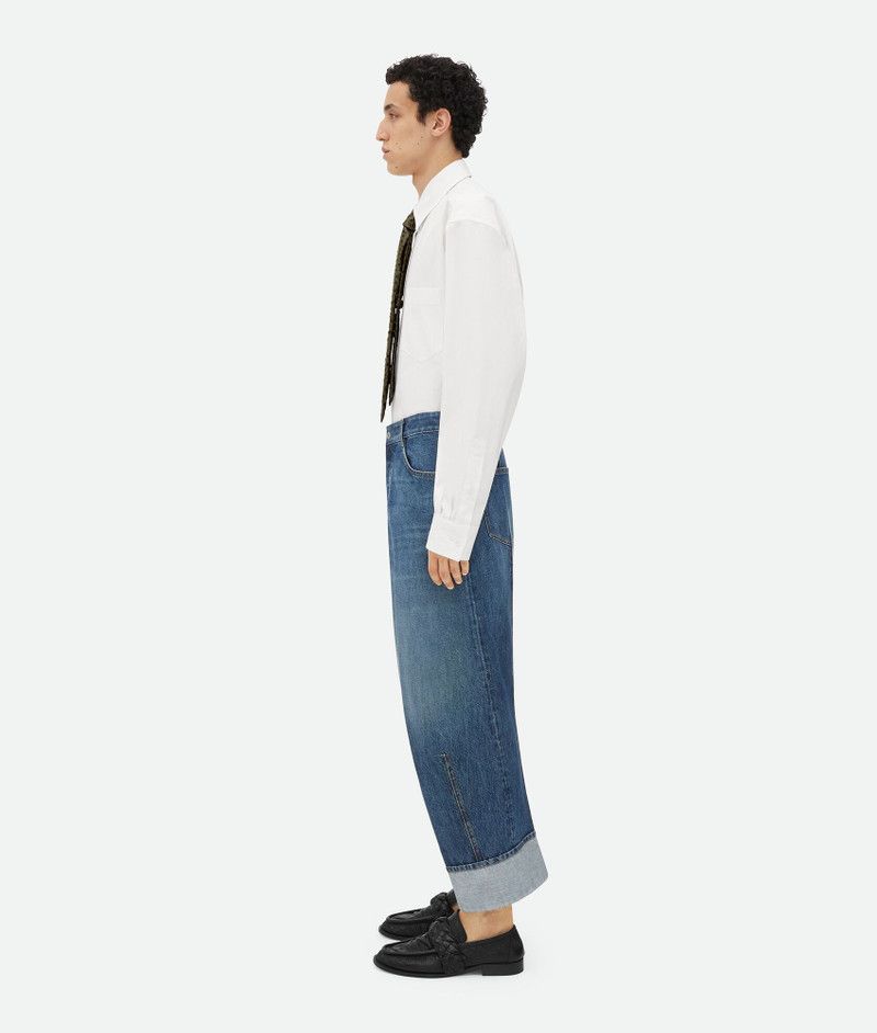 Bottega Veneta o1bcso1str0426 Turn Up Denim Jeans in Blue Size US 34 / EU 50 - 2 Thumbnail