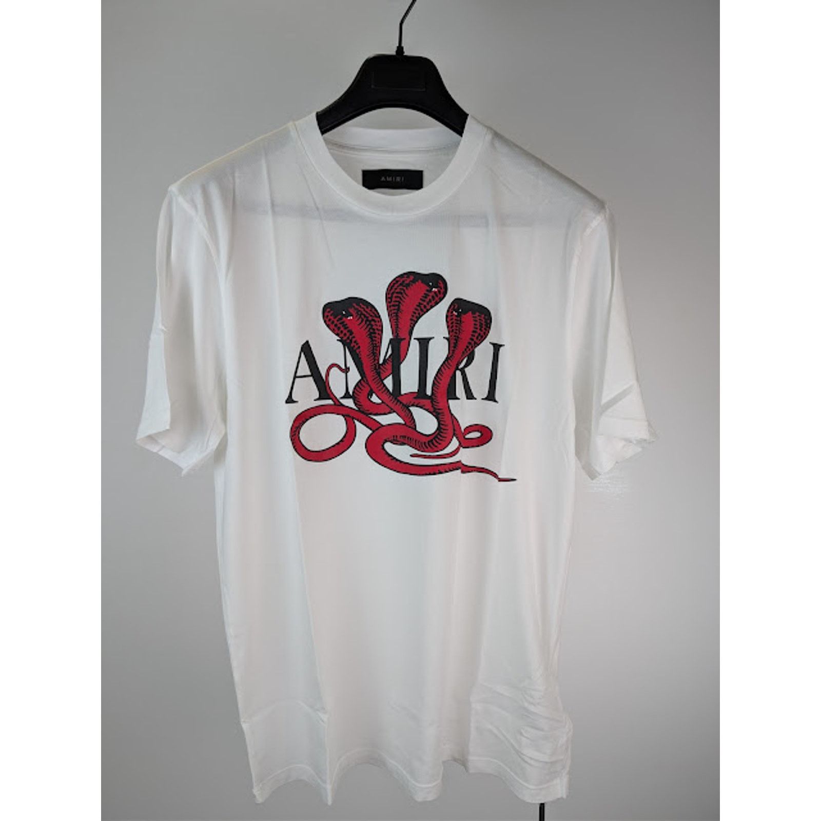 Amiri o1rshd1 Poison Snake Graphic Print T-Shirt in White / Red Size US S / EU 44-46 / 1 - 8 Thumbnail