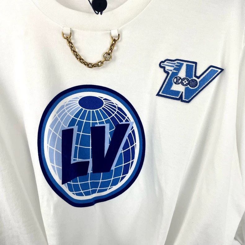 Louis Vuitton Louis Vuitton Earth embroidered monogram logo short sleeves Size M / US 6-8 / IT 42-44 - 5 Thumbnail