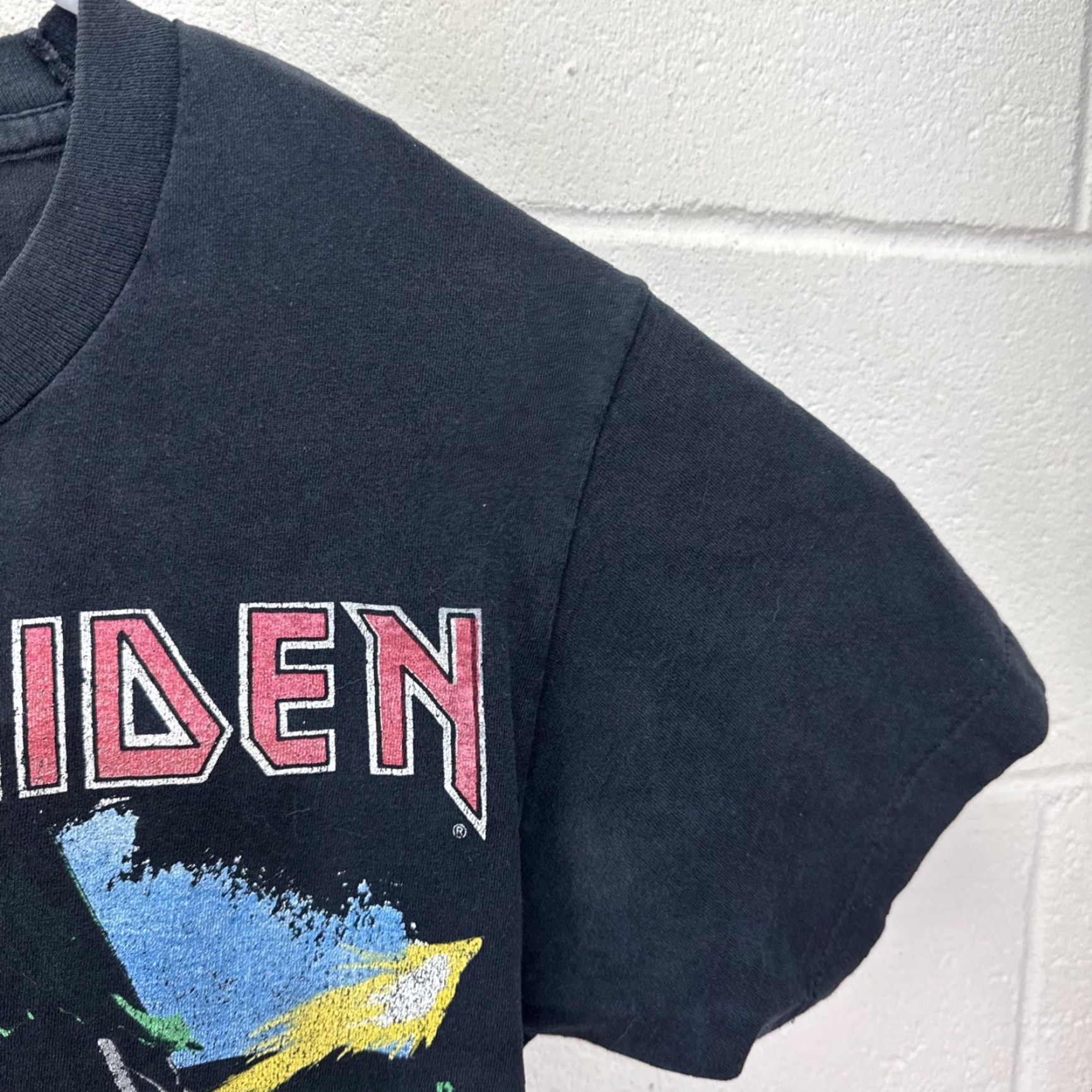 Vintage VINTAGE Iron Maiden Shoot That Fukker Tour T Shirt Mens Medium Black 80s 90s Rock Music Band Rare Size US M / EU 48-50 / 2 - 7 Thumbnail