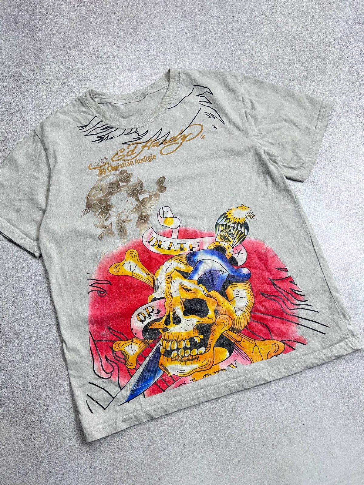 Ed Hardy Vintage 90s Ed Hardy Y2K Skull T-shirt M Size US L / EU 52-54 / 3 - 2 Thumbnail