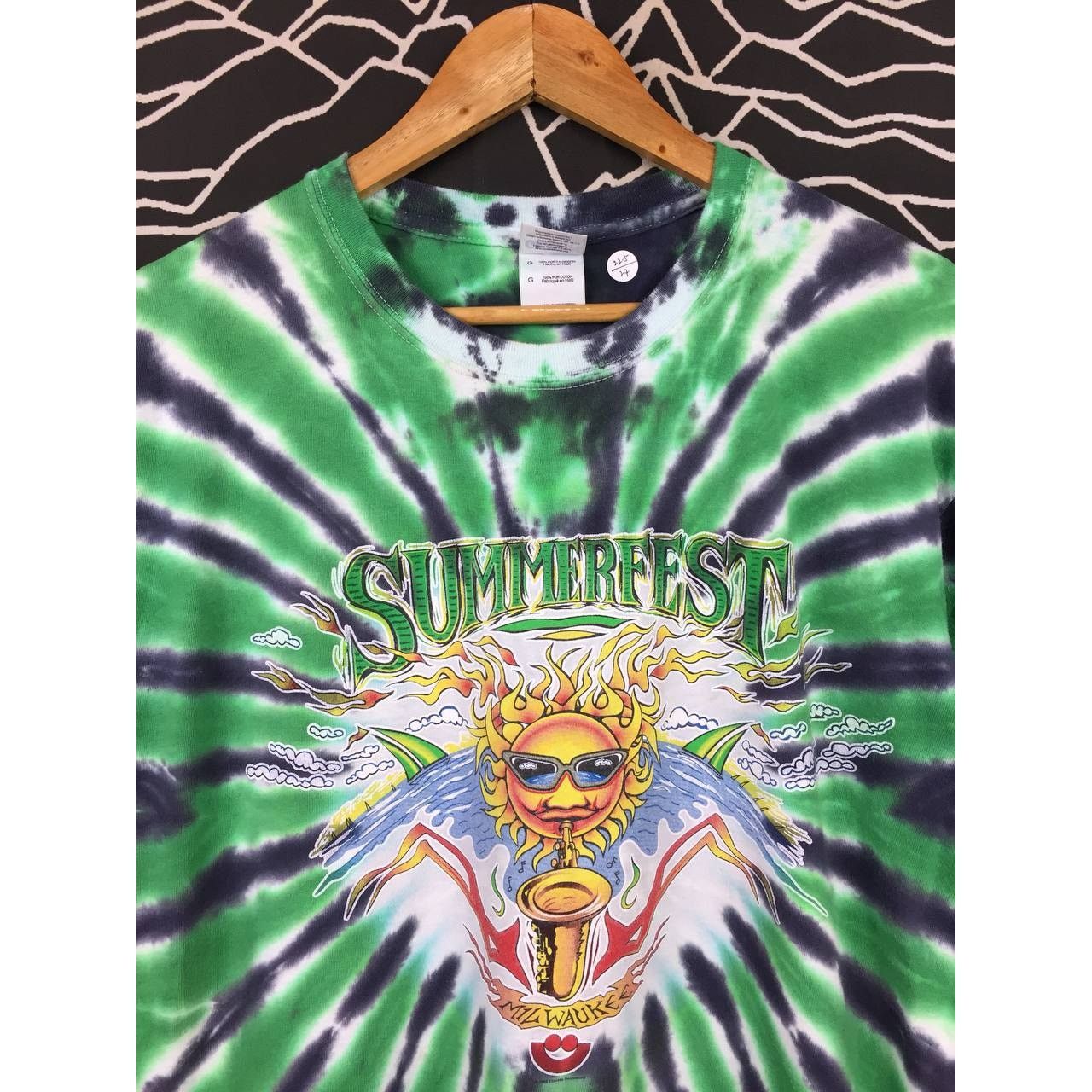 Vintage Milwaukee Summerfest Psychedelic Sun Trippy Tie Dye Tee Size US L / EU 52-54 / 3 - 3 Thumbnail