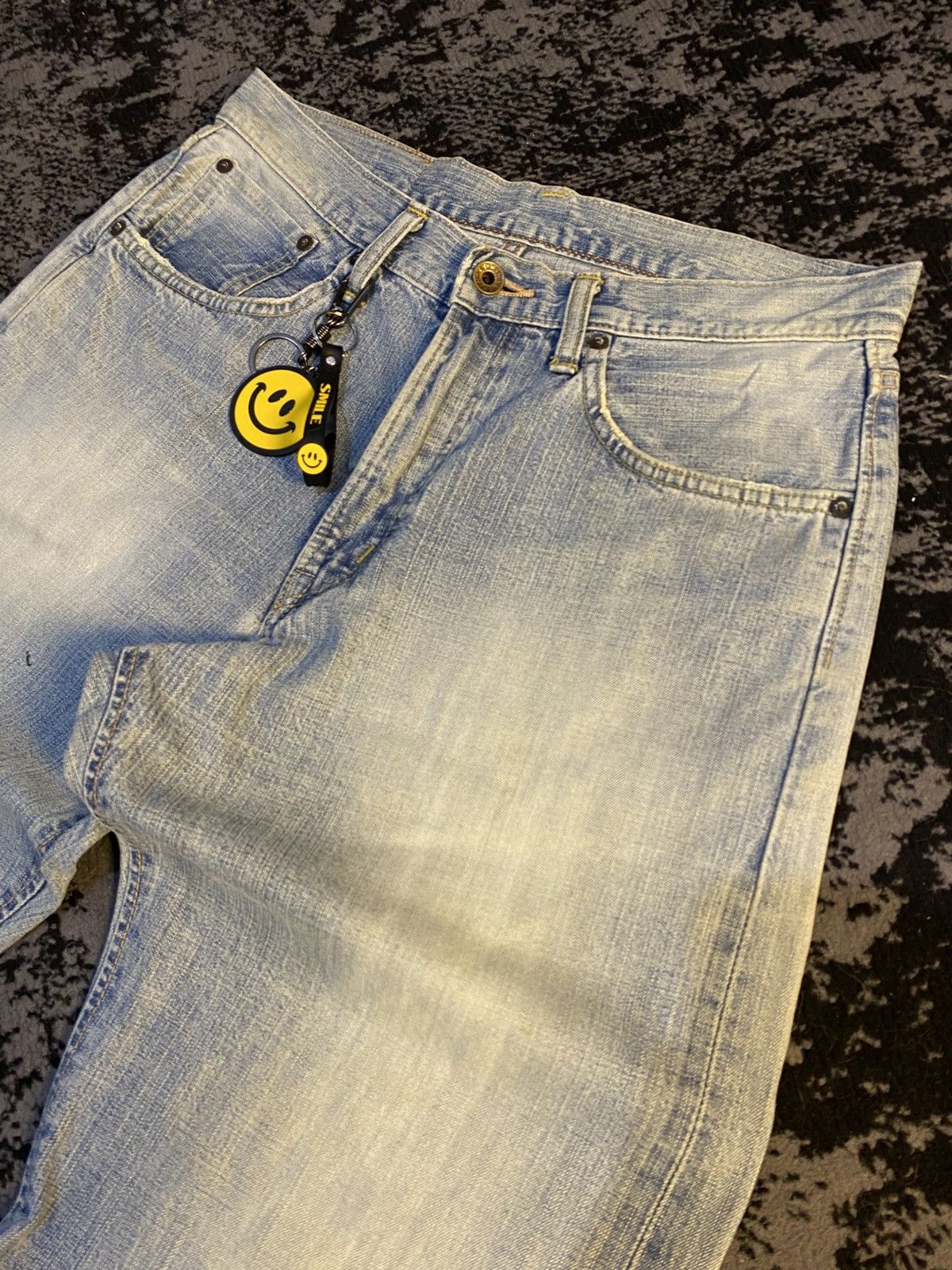 Edwin Vtg Edwin 505z Selvedge Sky Blue Faded Jeans 🔥 Size US 31 - 8 Thumbnail