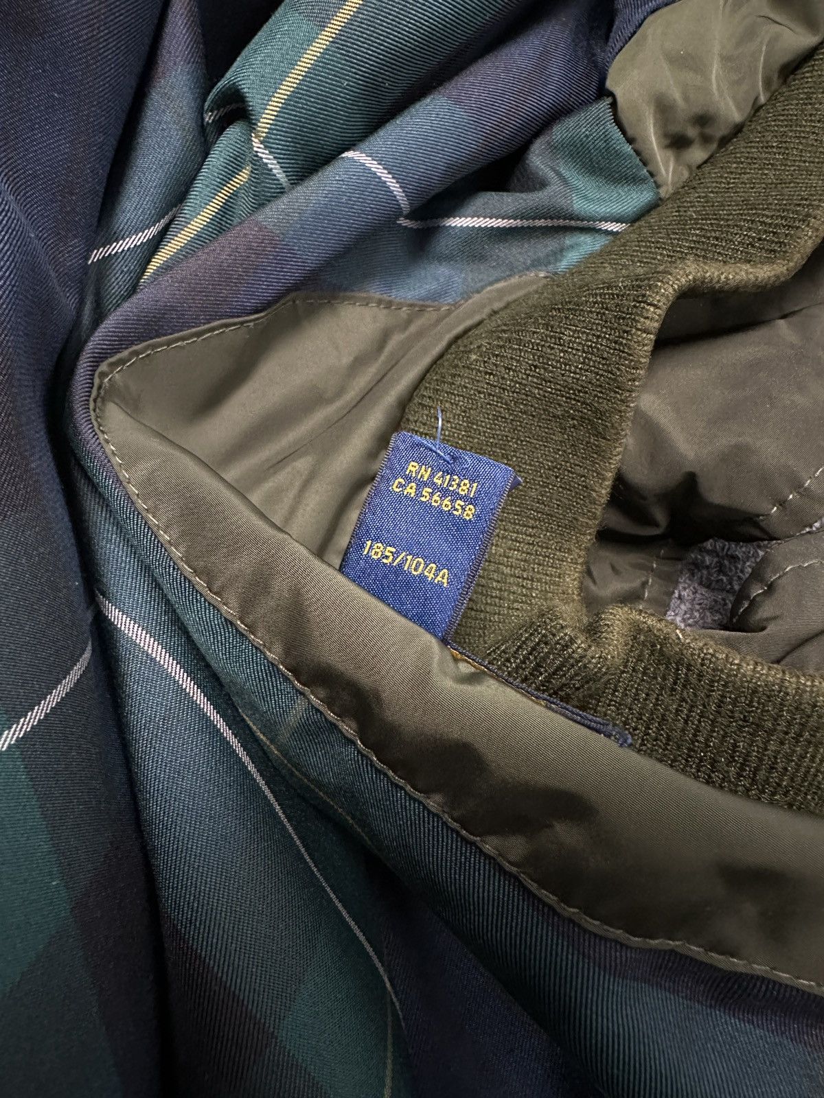 Polo Ralph Lauren POLO RALPH LAUREN Khaki Green Bomber Jacket Tartan Lined XL Size US XL / EU 56 / 4 - 13 Thumbnail