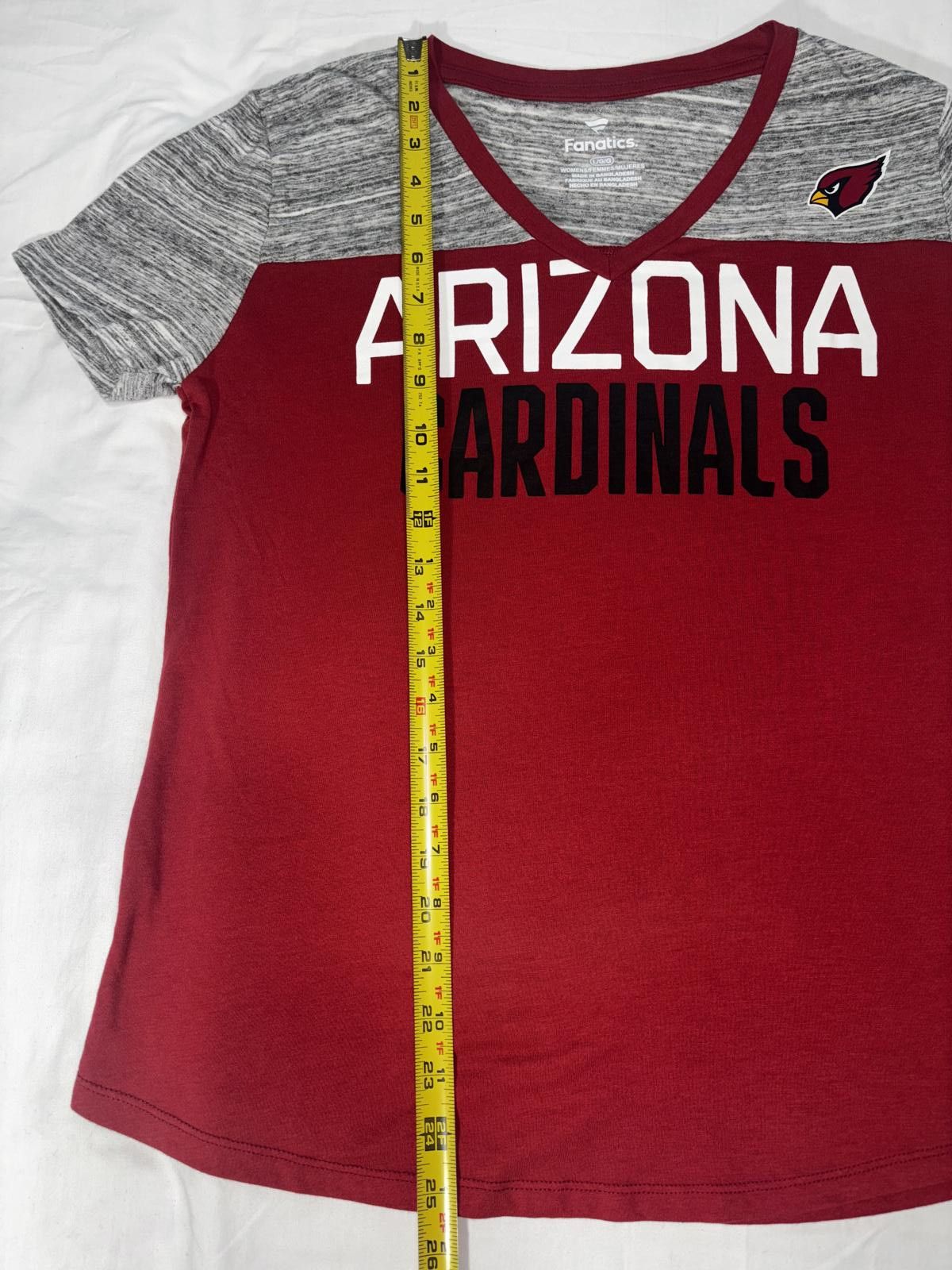 Designer Arizona Cardinals Fanatics Women's V-Neck Tee Shirt Size L / US 10 / IT 46 - 9 Thumbnail