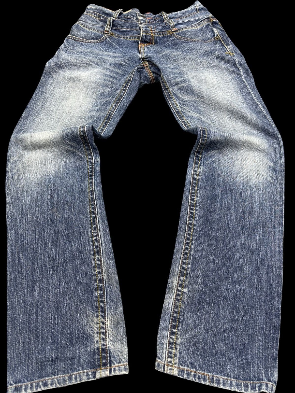 💥Insane💥Rush Hour Double Waist stone Wash Denim F759