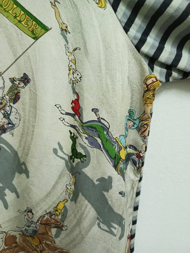 Hermes 80s Hermes Cirque Mollier Phillip Dumas Blouse Silk Cotton Size M / US 6-8 / IT 42-44 - 8 Thumbnail