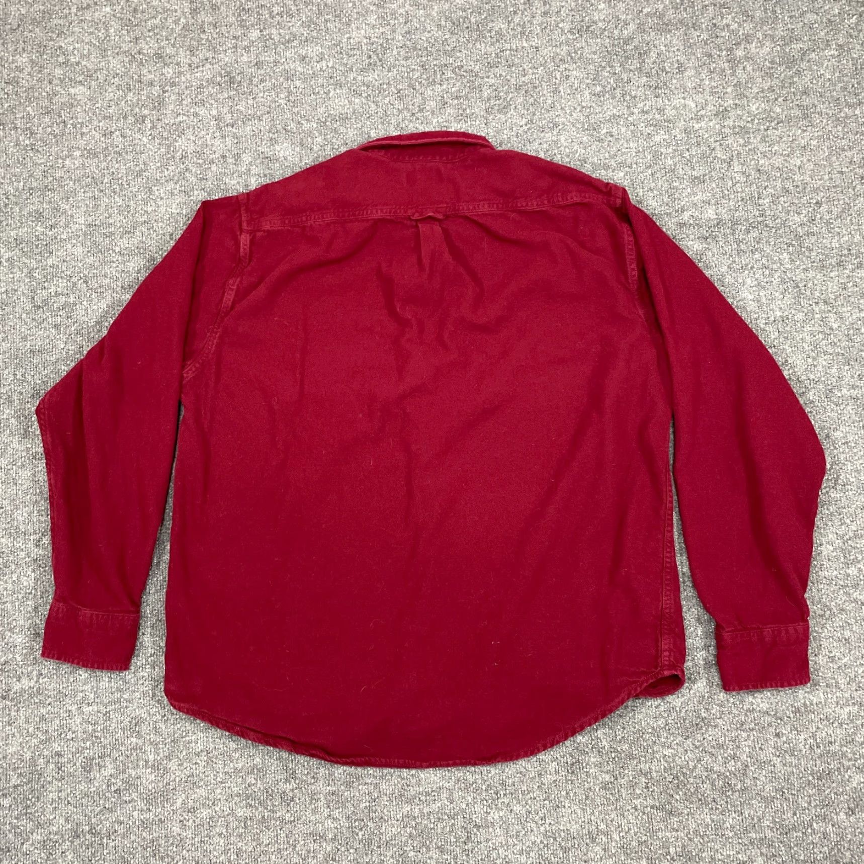 Eddie Bauer Eddie Bauer Shirt Adult XL Red Flannel Button-Up Maroon Casual Outdoors Mens Size US XL / EU 56 / 4 - 5 Thumbnail