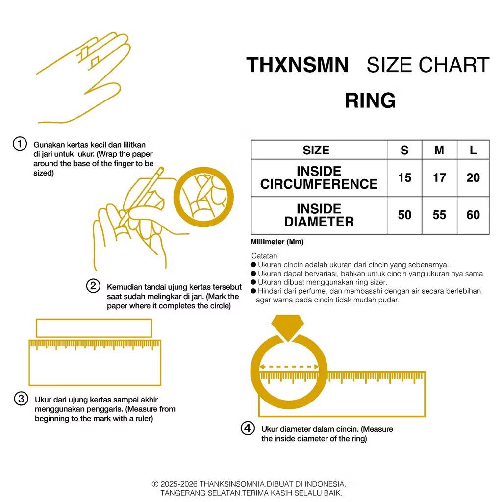 Japanese Brand Blossom colour golden streetwear ring Size ONE SIZE - 3 Thumbnail