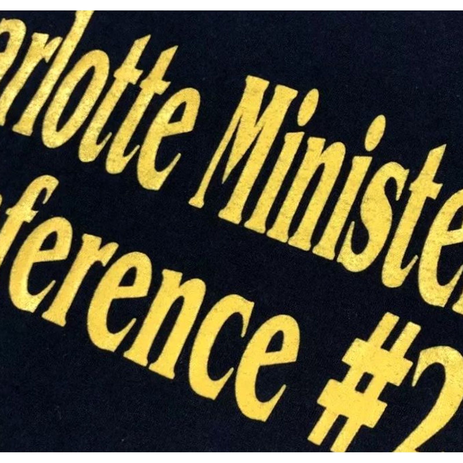 Jerzees VINTAGE Jerzees T-Shirt Graphic Tee 90s Charlotte Ministers Conference #2 XL Blue Men Men’s XS? Size US XL / EU 56 / 4 - 7 Thumbnail