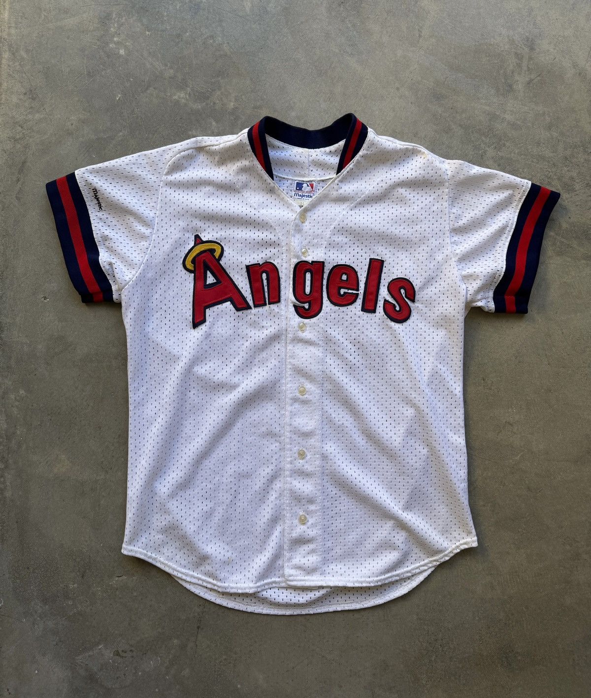 Majestic Vintage 80s California Angels Jim Abbott Majestic Jersey Size US XL / EU 56 / 4 - 1 Thumbnail