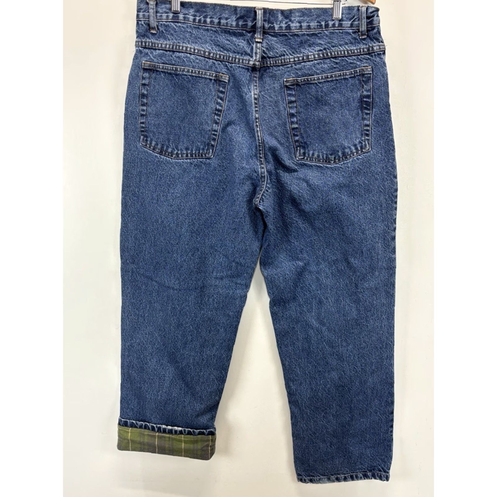 Denime Burry Lane Men's 40x32 Blue Denim Jeans Flannel Lined Straight Fit Classic Chore 80s Size US 40 / EU 56 - 3 Thumbnail