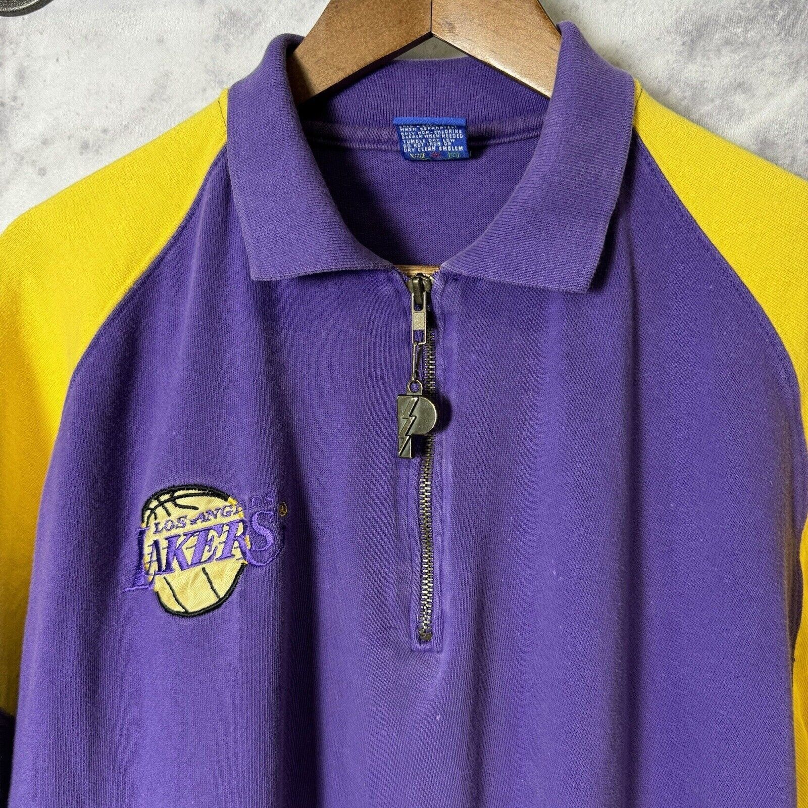 NBA Vintage Pro Player Los Angeles Lakers Shirt Mens XL 1/2 Zip Size US XL / EU 56 / 4 - 3 Thumbnail