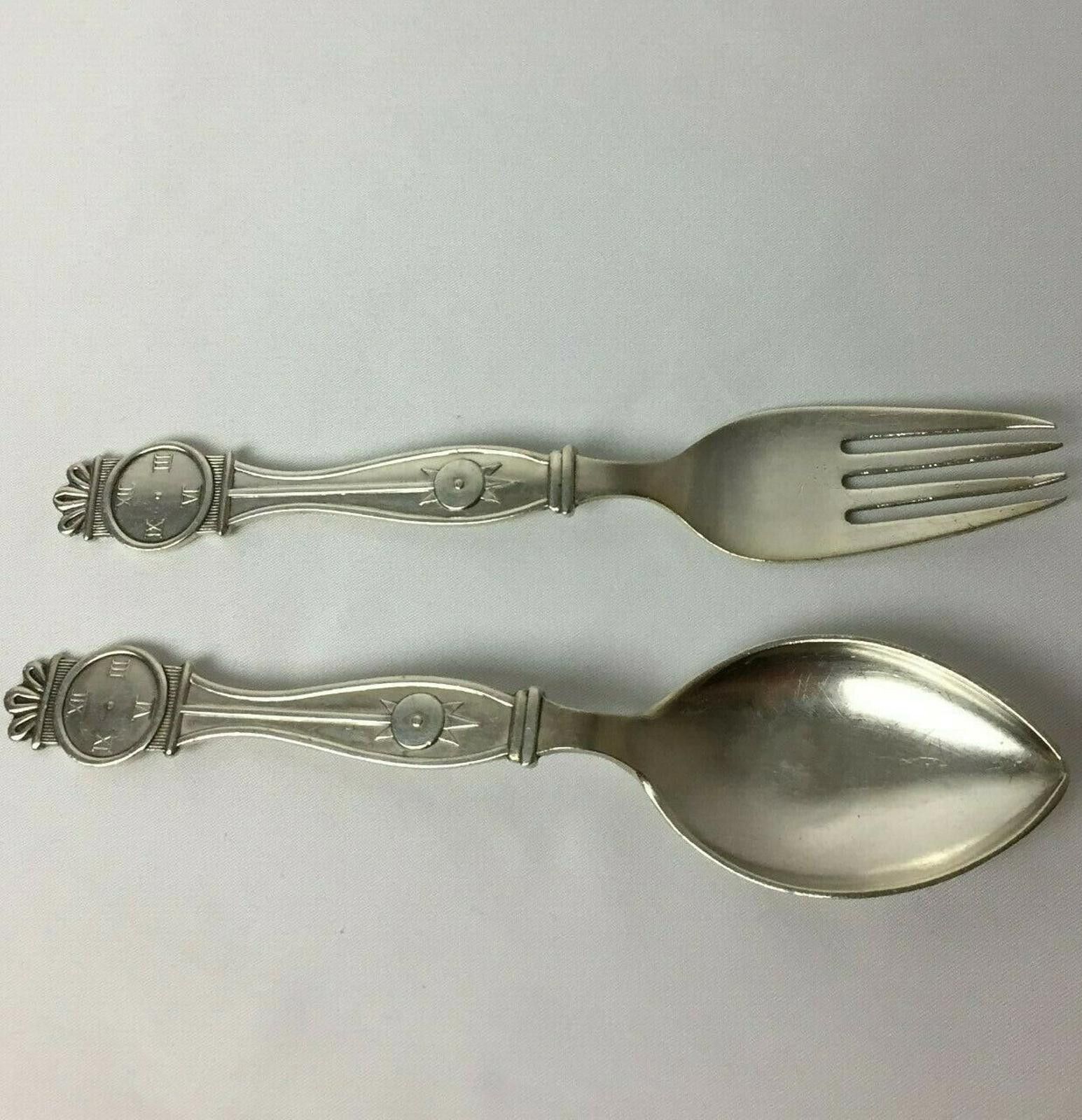 Other Sterling Silver Spoon & Fork Pendulum Clock 1959 OOAK Mexico Size ONE SIZE - 2 Thumbnail