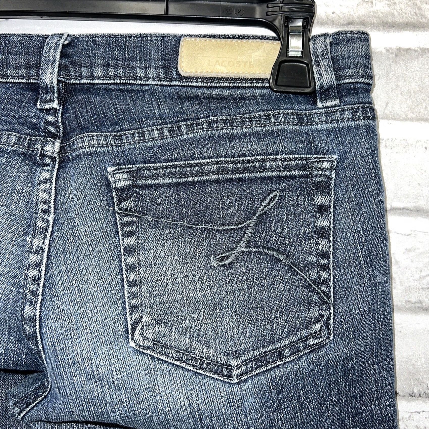 Lacoste Lacoste Jeans Womens 28 Blue Straight 28 Inseam Size 38 Regular Adults Womens Size 28" / US 6 / IT 42 - 4 Thumbnail