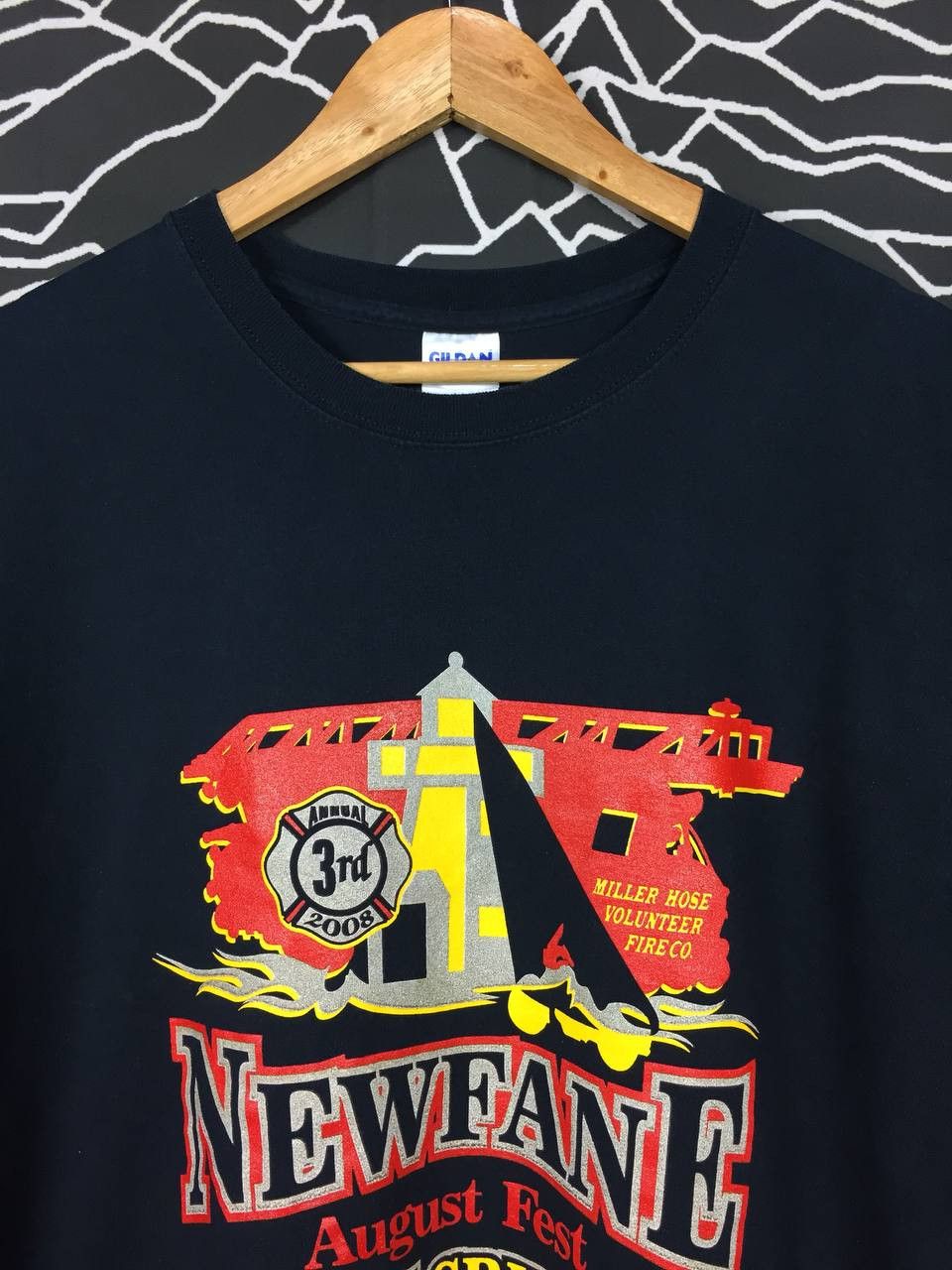 Harley Davidson × Vintage Vtg 2008 Bike Cruise 3rd Annual Newfane August Fest Tee Size US XL / EU 56 / 4 - 3 Thumbnail