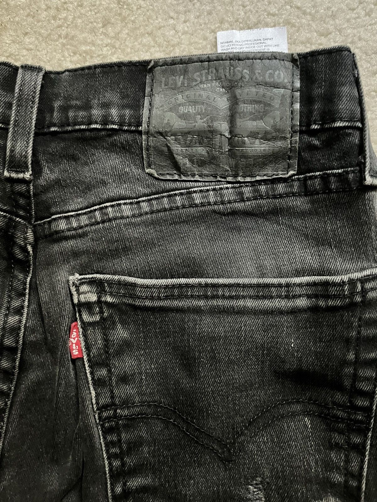 Levi's Vintage Clothing Levi’s black straight leg denim Size US 30 / EU 46 - 3 Thumbnail