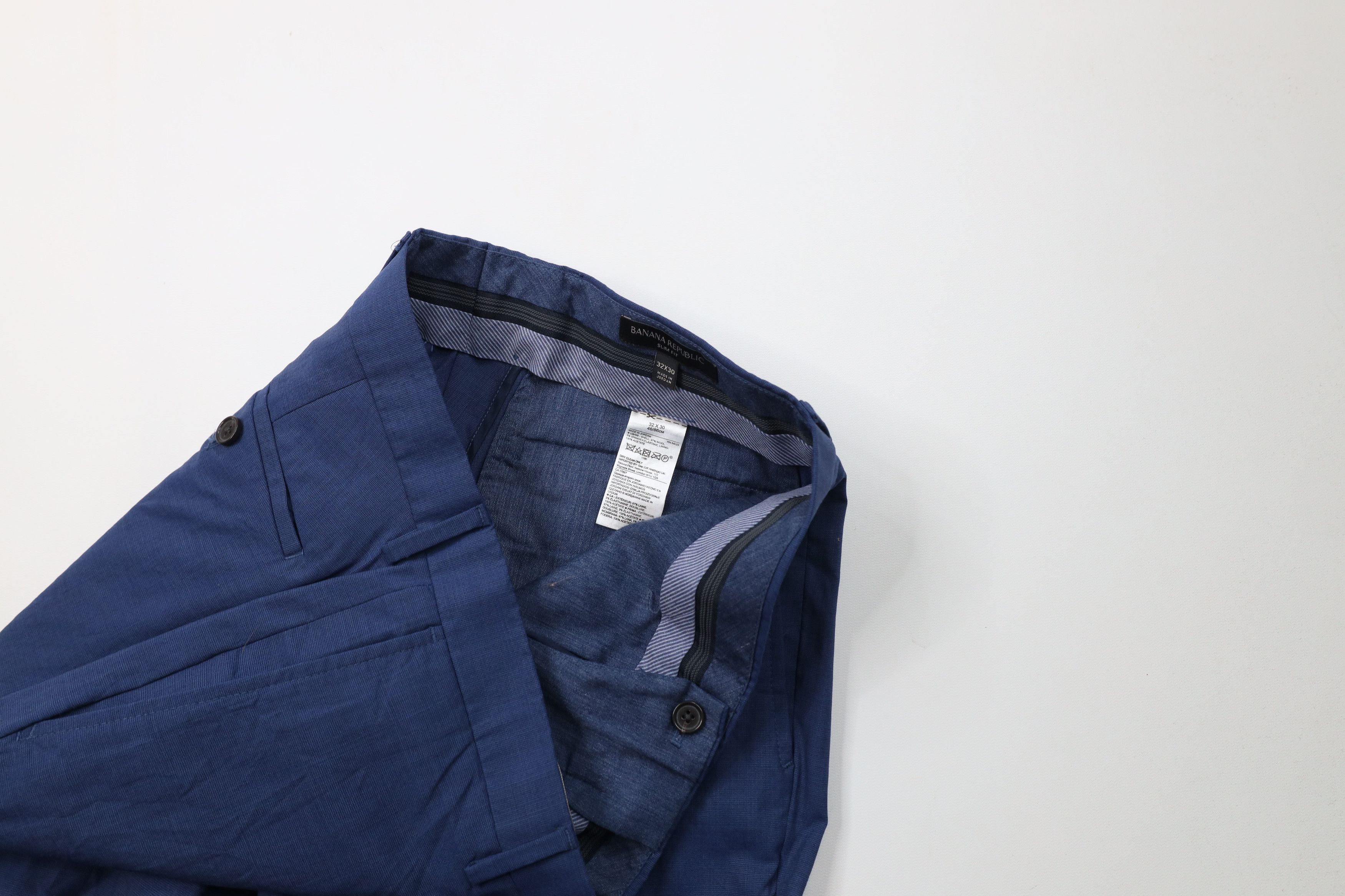 Banana Republic Banana Republic Wool Stretch Knit Chino Pants Trousers Blue Size US 32 / EU 48 - 8 Thumbnail