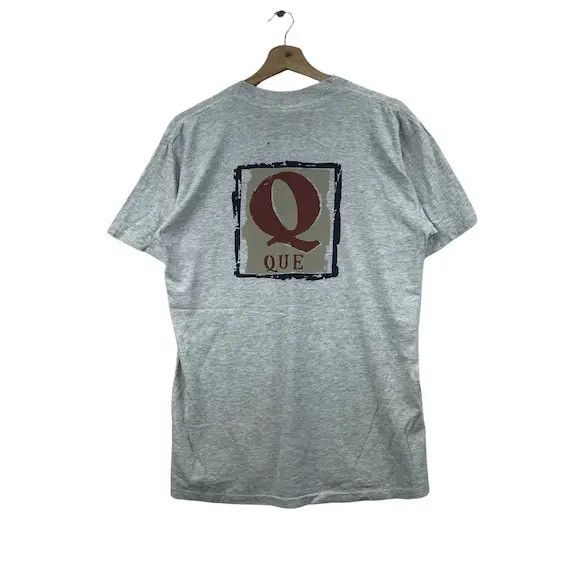 Japanese Brand Vtg QUE JAPAN DESIGNER Box Logo Tee Shirt Skate Streetwear Size US S / EU 44-46 / 1 - 1 Thumbnail