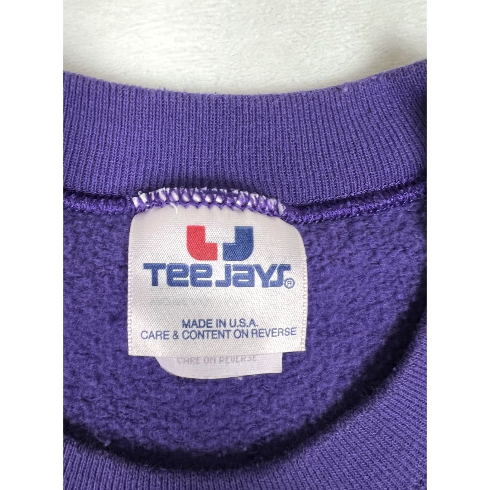 TEE JAYS VINTAGE Tee Jays Sweatshirt Raglan Blank Purple Size 3XL Made in USA Size US M / EU 48-50 / 2 - 2 Thumbnail