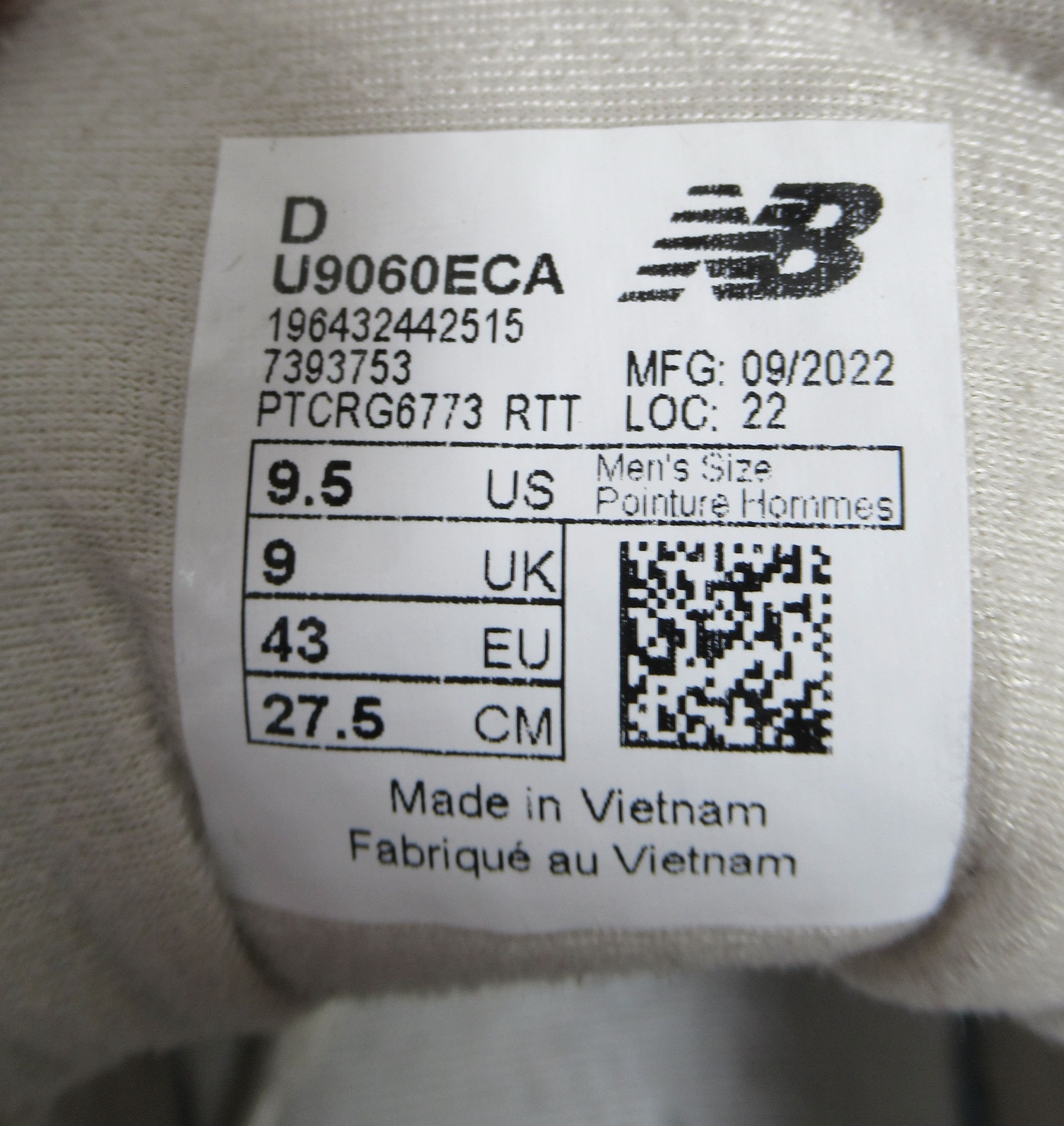 New Balance New Balance 9060 Sea Salt U9060ECA Shoes Gray White Size US 9.5 / EU 42-43 - 12 Thumbnail