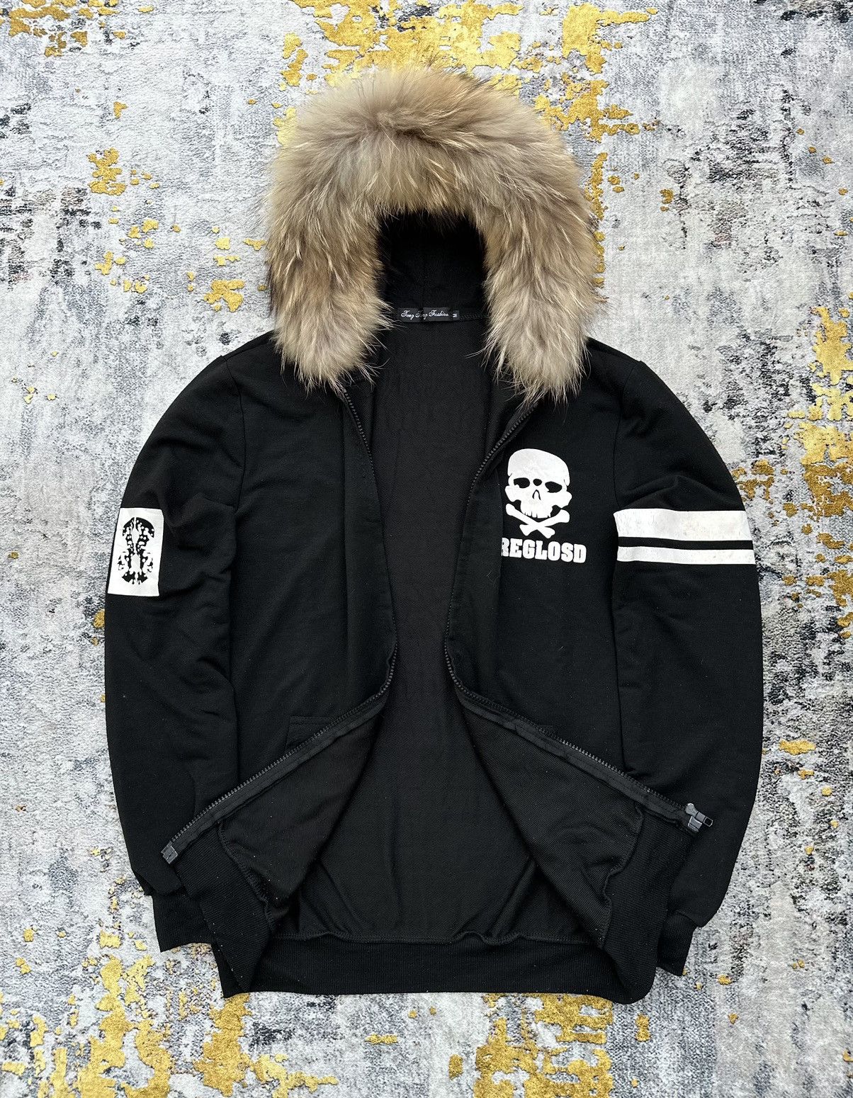 20471120 2000s DEPARTURE RSPIDLY SKULL NUMBER 7 FUR HOODIE LGB STYLE Size US M / EU 48-50 / 2 - 7 Thumbnail