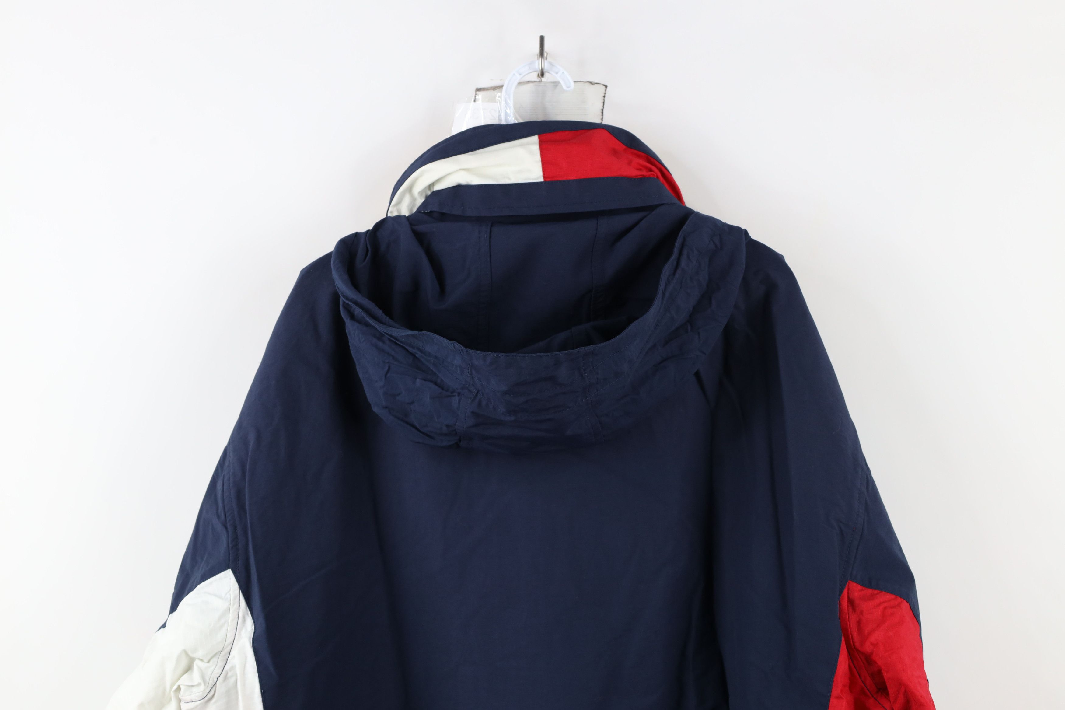 Tommy Hilfiger × Vintage Vintage 90s Tommy Hilfiger Ripstop Hooded Windbreaker Jacket Size US L / EU 52-54 / 3 - 14 Thumbnail