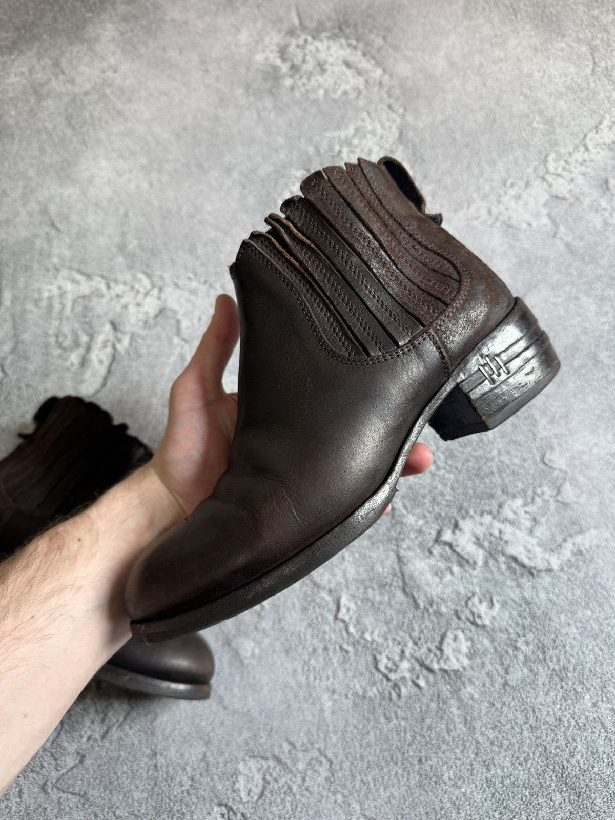 Designer × MoMA MOMA 37size leather brown shoes boots ankle cowboy biker Size US 7 / IT 37 - 7 Thumbnail