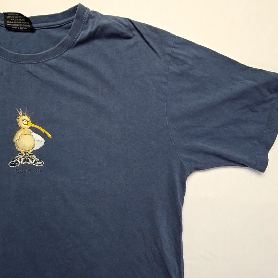 Vintage Vintage Global Culture Game On Kiwi Rugby Blue Graphic Shirt Size US XL / EU 56 / 4 - 4 Thumbnail