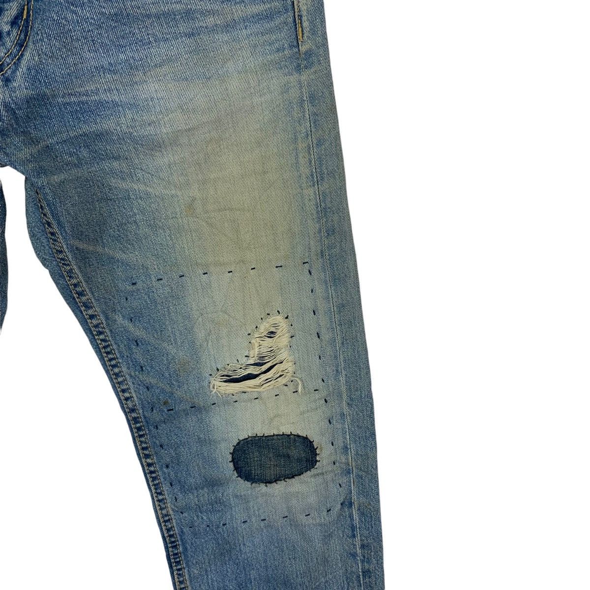 Blue Blue Japan VINTAGE HOLLYWOOD RANCH MARKET DISTRESSED BORO JEANS Size US 31 - 5 Thumbnail