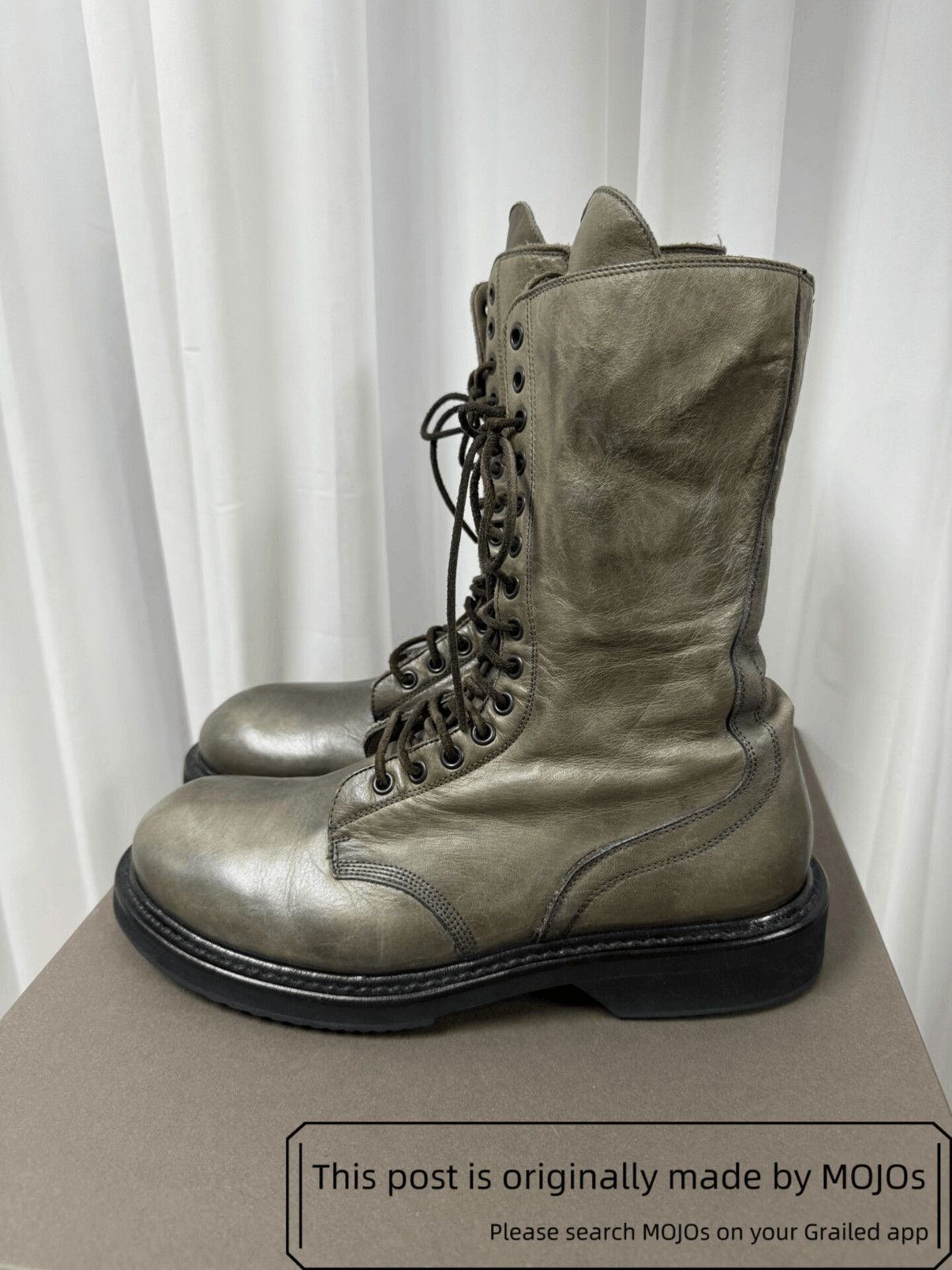 Rick Owens Sz 41 Rick Owens Combat Boots mojos18121626 Size US 8 / EU 41 - 1 Thumbnail