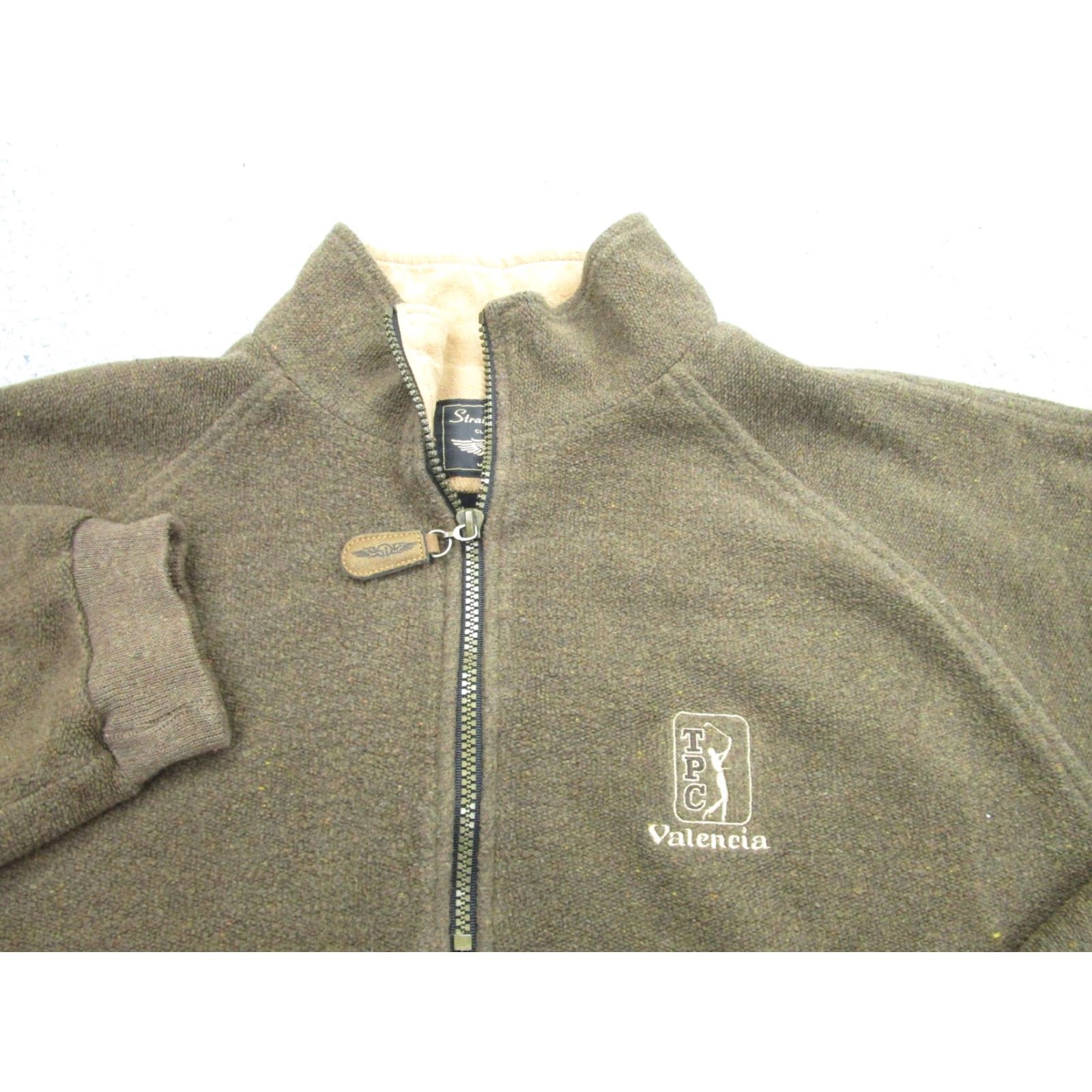 Vintage Straight Down Sweatshirt Mens Medium Brown 1/4 Zip Golf Fleece TPC Valencia Size US M / EU 48-50 / 2 - 3 Thumbnail