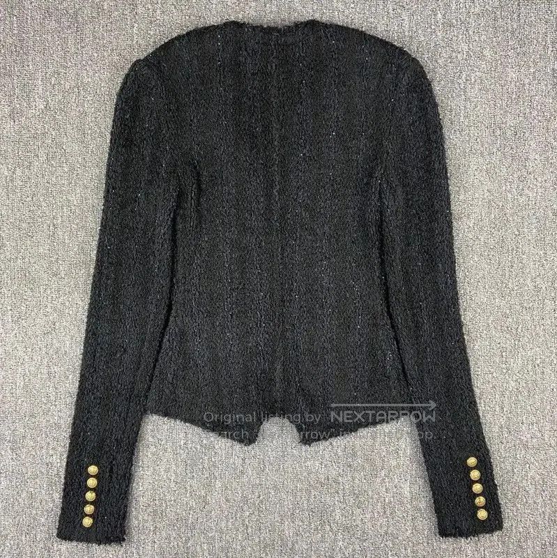 Balmain Balmain Women's Black Cotton Blazer, Size XS . Size XS / US 0-2 / IT 36-38 - 2 Thumbnail