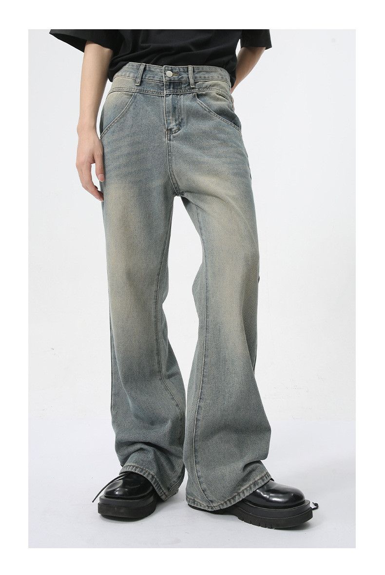 Japanese Brand × Jean Vintage high street loose flared washed jeans Size US 32 / EU 48 - 3 Thumbnail