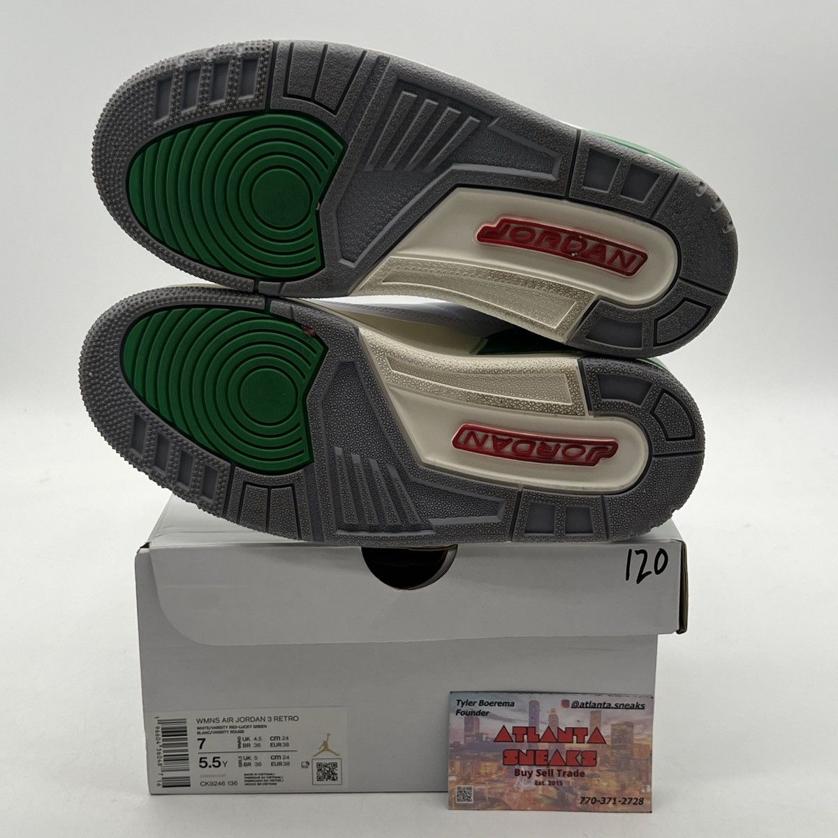 Jordan Brand Wmns air Jordan 3 lucky green Size US 7 / EU 40 - 8 Thumbnail