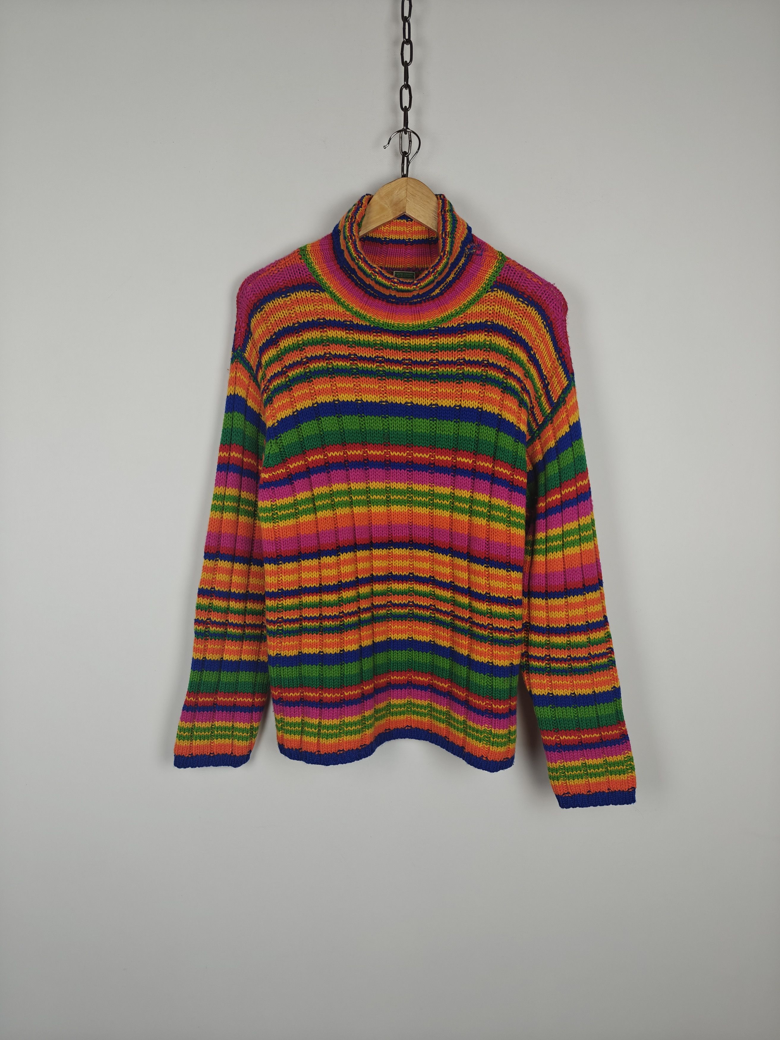 United Colors Of Benetton United Colors Of Benetton Knit Sweater Wool VTG Italy M Size US M / EU 48-50 / 2 - 1 Thumbnail