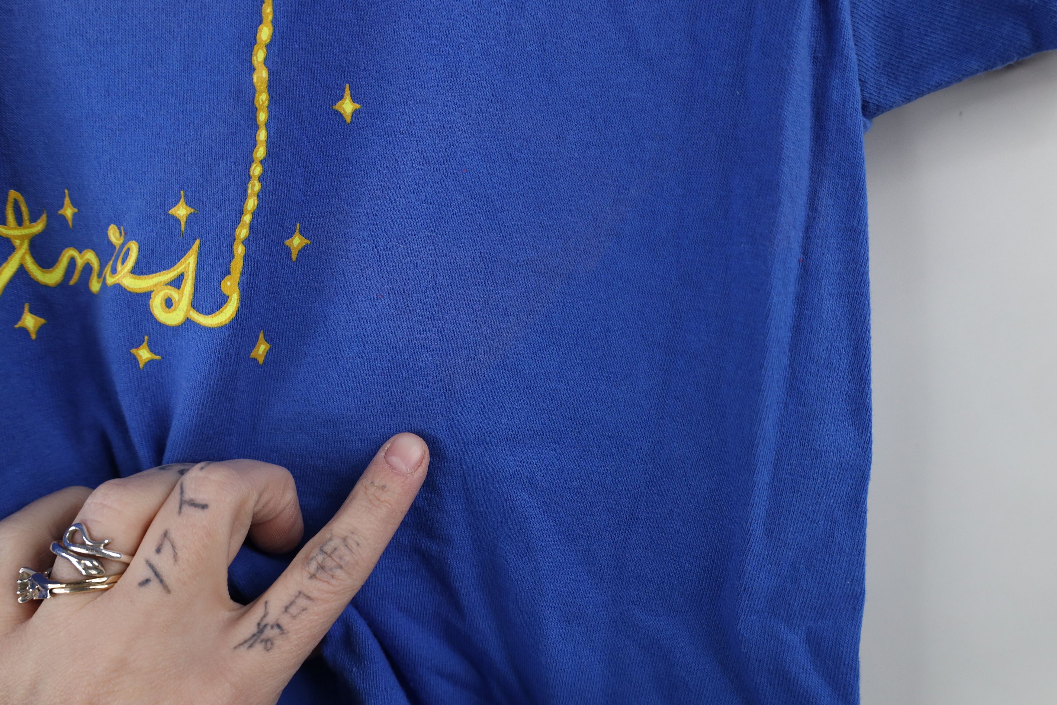 Etnies × Vintage Vintage 90s Etnies Skateboard Chain T-Shirt Blue Cotton Size L / US 10 / IT 46 - 6 Thumbnail