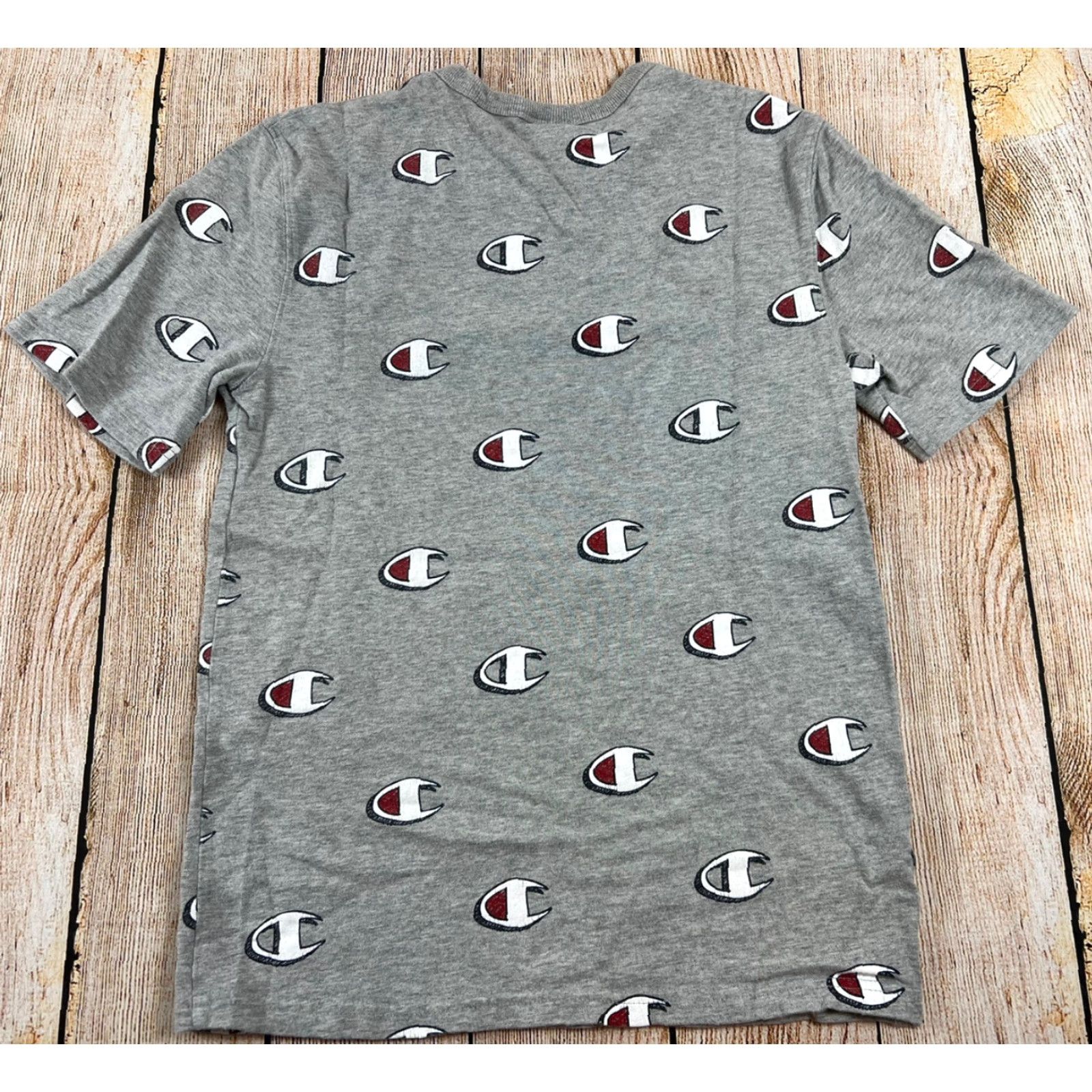 Champion VINTAGE Champion T-Shirt Men Short Sleeve Graphic Print Logo 2 Pack Small Gray S Size US S / EU 44-46 / 1 - 7 Thumbnail