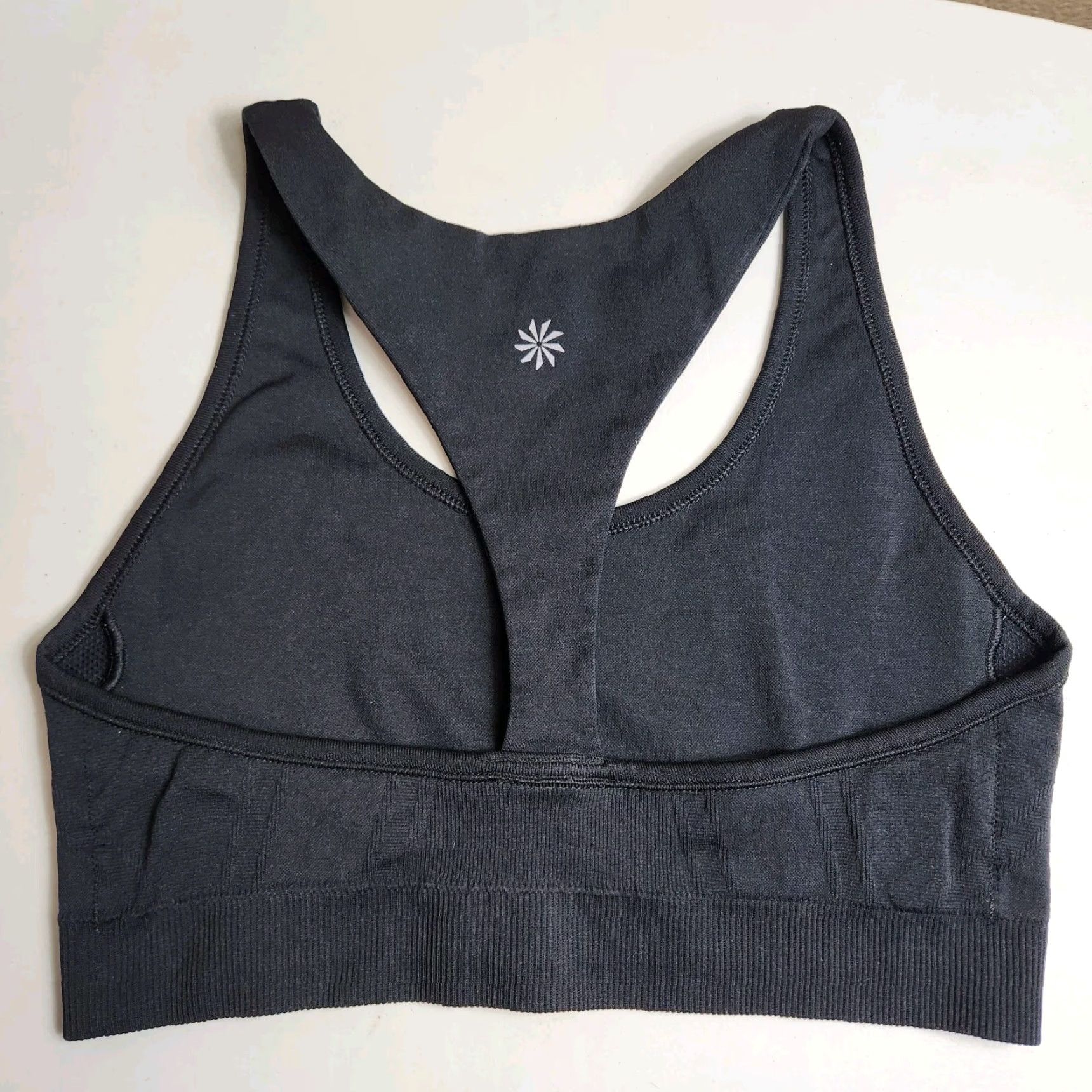 Athleta Athleta Womens |S| Black Whats On First Seamless Sports Racerback Bra Shirt Womens S Black Sports Bra 90s Size ONE SIZE - 3 Thumbnail