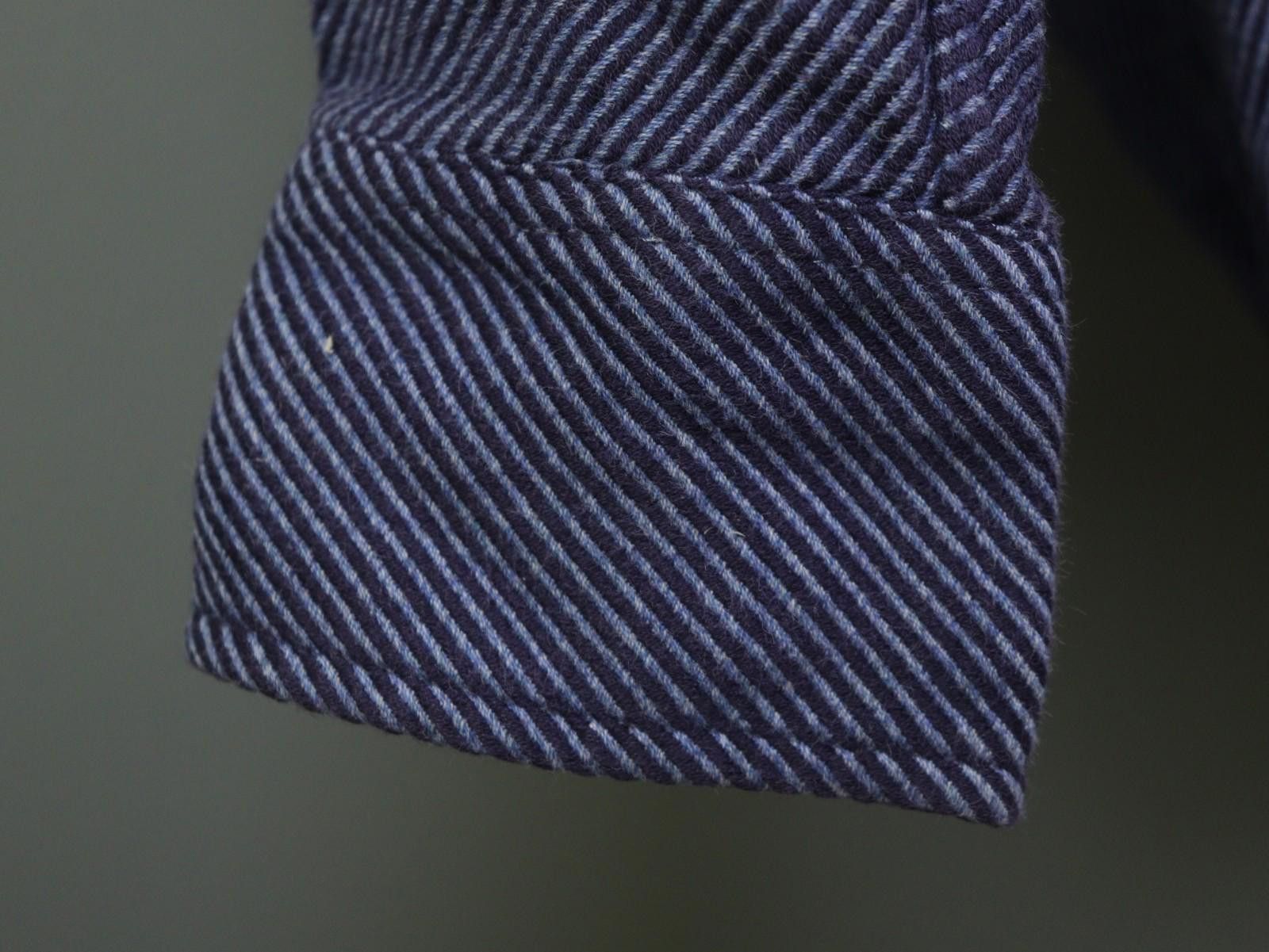 Ermenegildo Zegna Zegna Navy Striped Cotton Button Down Shirt Size M Size US M / EU 48-50 / 2 - 8 Thumbnail