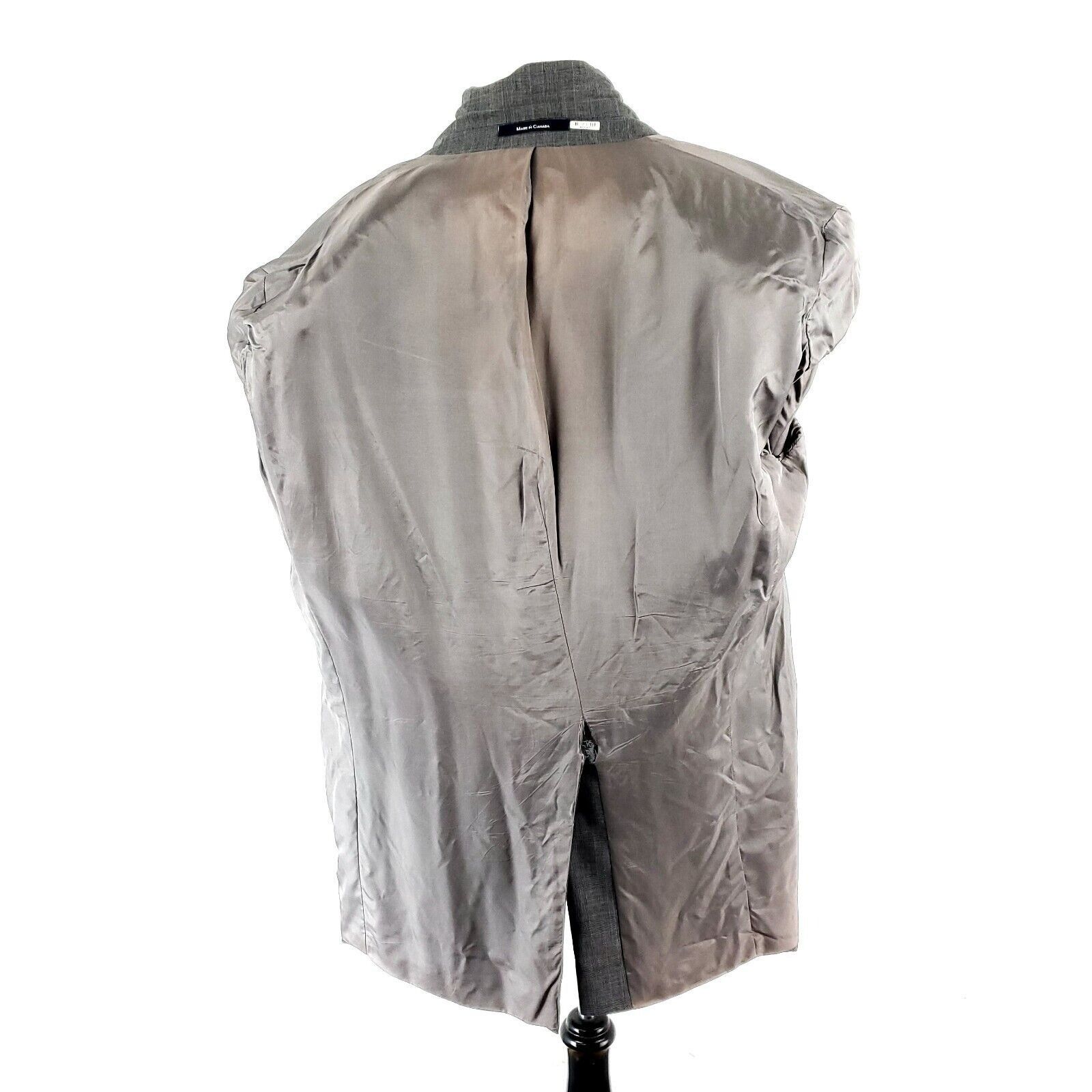 Lauren Ralph Lauren Lauren Ralph Lauren Wool 2 Button Sport Coat 44L Gray Glen P Size 44L - 10 Thumbnail