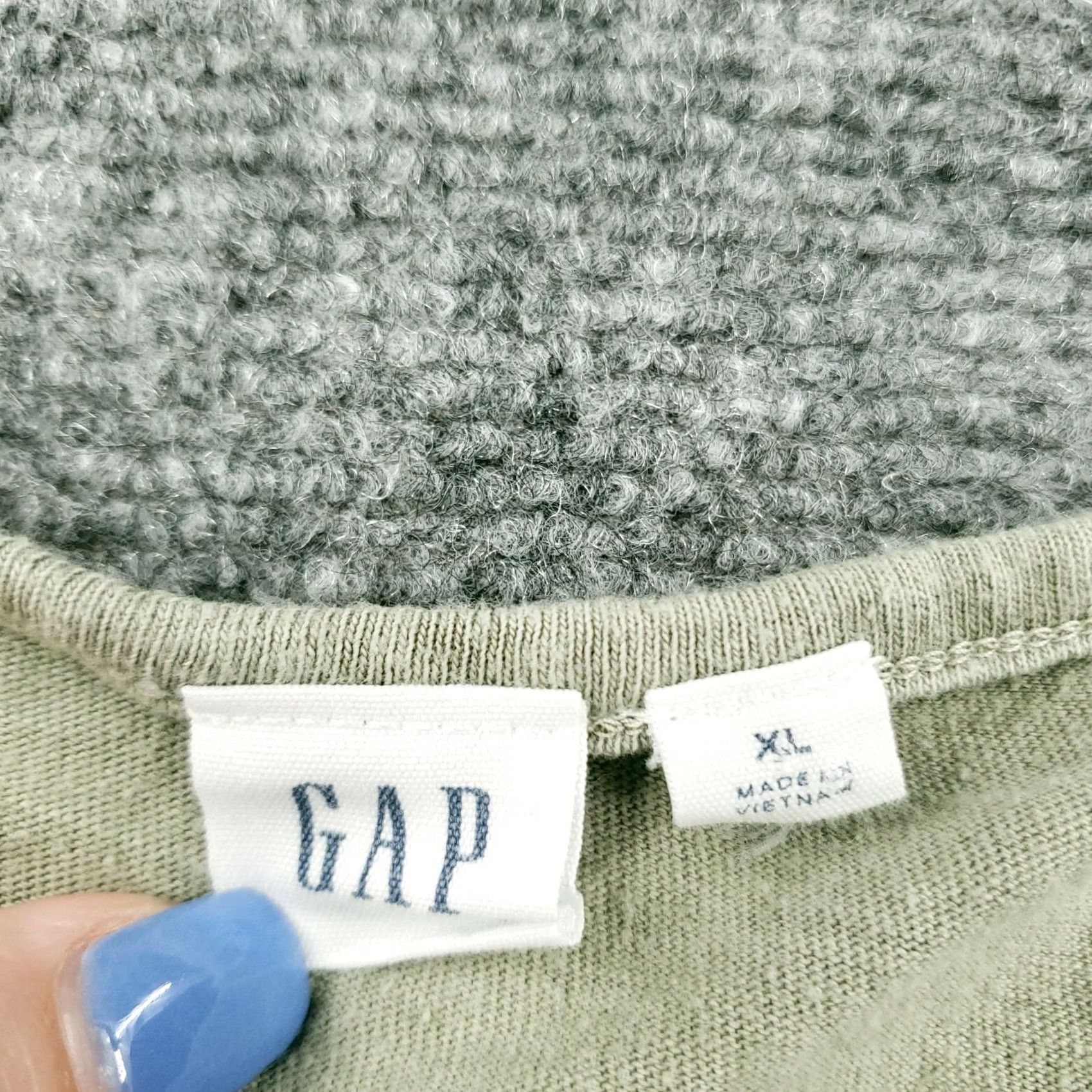 Gap Gap Top Blouse Womens XL Green Basic Oversized Dolman Sleeve Round Neck Size XL / US 12-14 / IT 48-50 - 3 Thumbnail