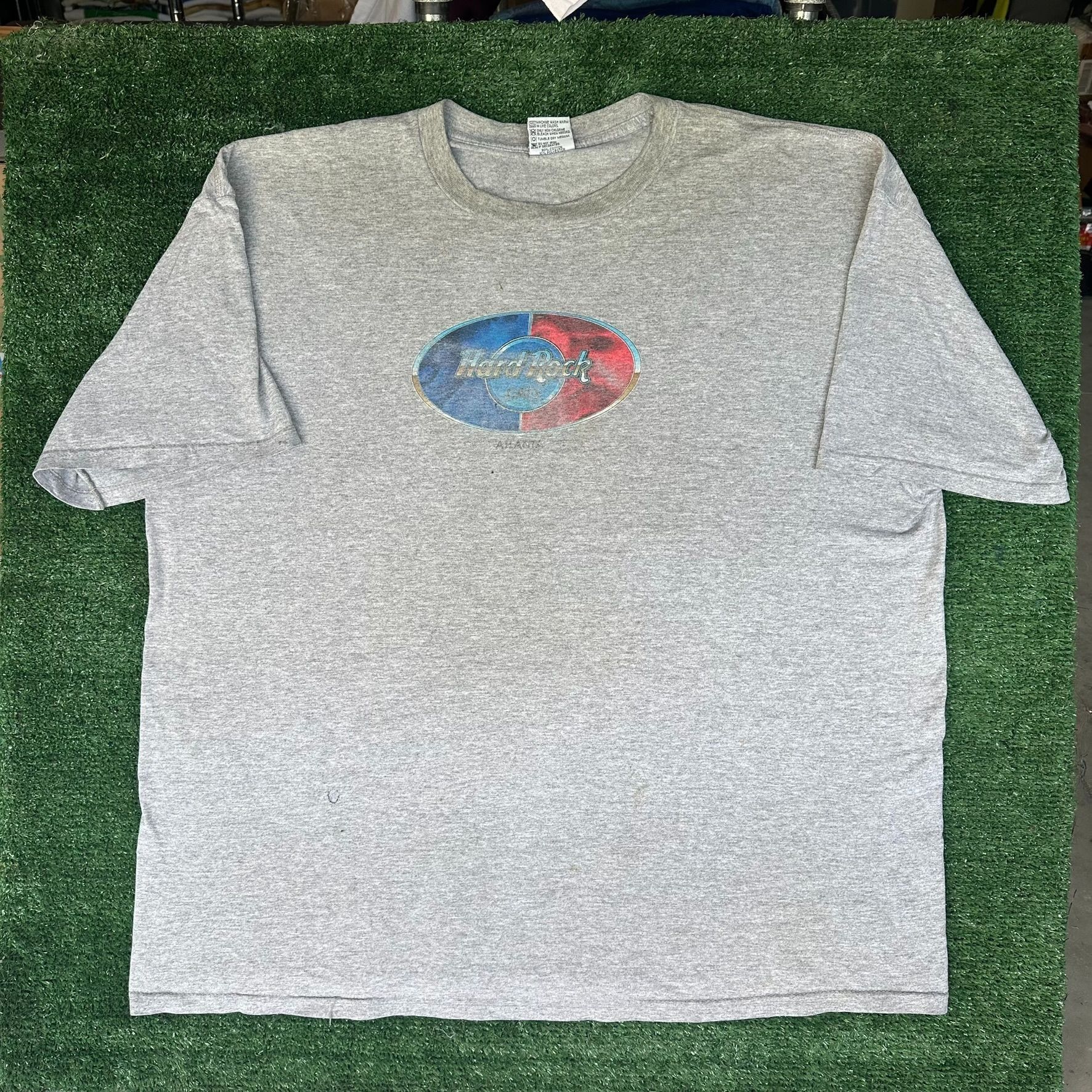 Hard Rock Cafe Vintage 90s Hard Rock Cafe Atlanta T-Shirt Distressed Gray X Size US XXL / EU 58 / 5 - 1 Thumbnail