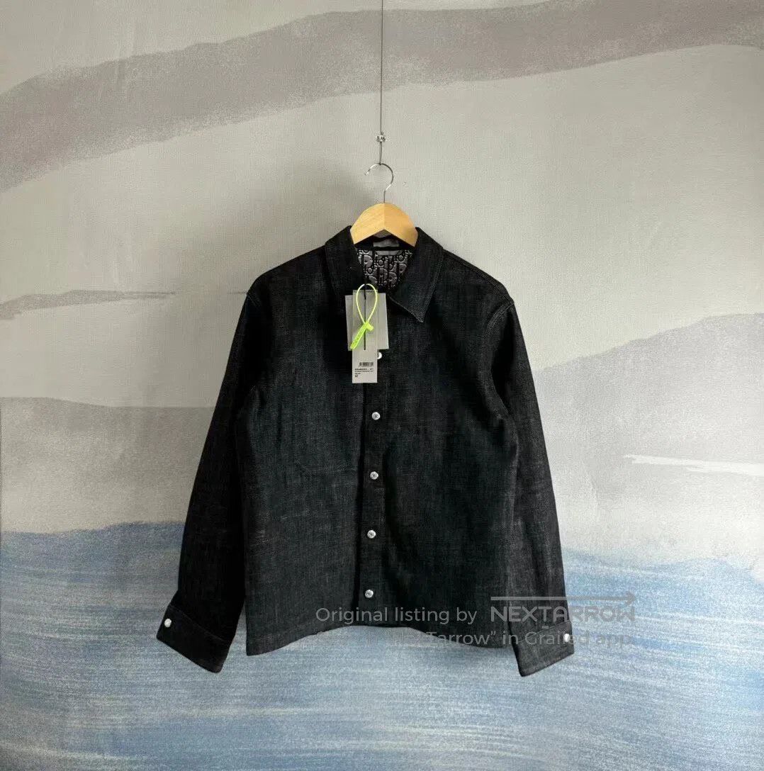 Dior Dior Black All-Over Lining Print Denim Shirt Jacket| Size US XS / EU 42 / 0 - 1 Thumbnail
