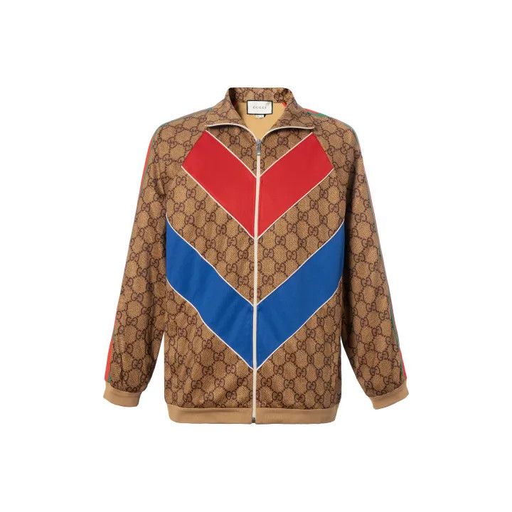 Gucci Gucci Brown Chevron Knit Jacket for Men Size US M / EU 48-50 / 2 - 1 Thumbnail