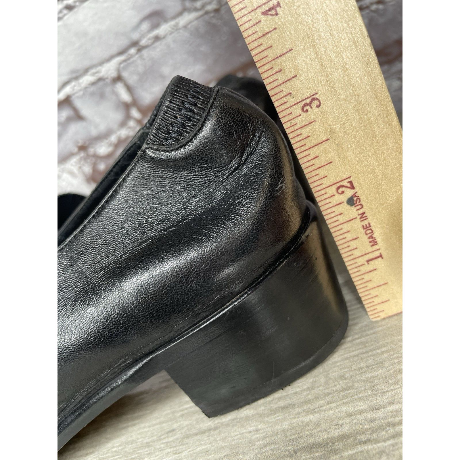 Cole Haan Cole Haan Black Leather Heel Italy Italian Loafers Shoes Wom Size US 8 / IT 38 - 12 Thumbnail