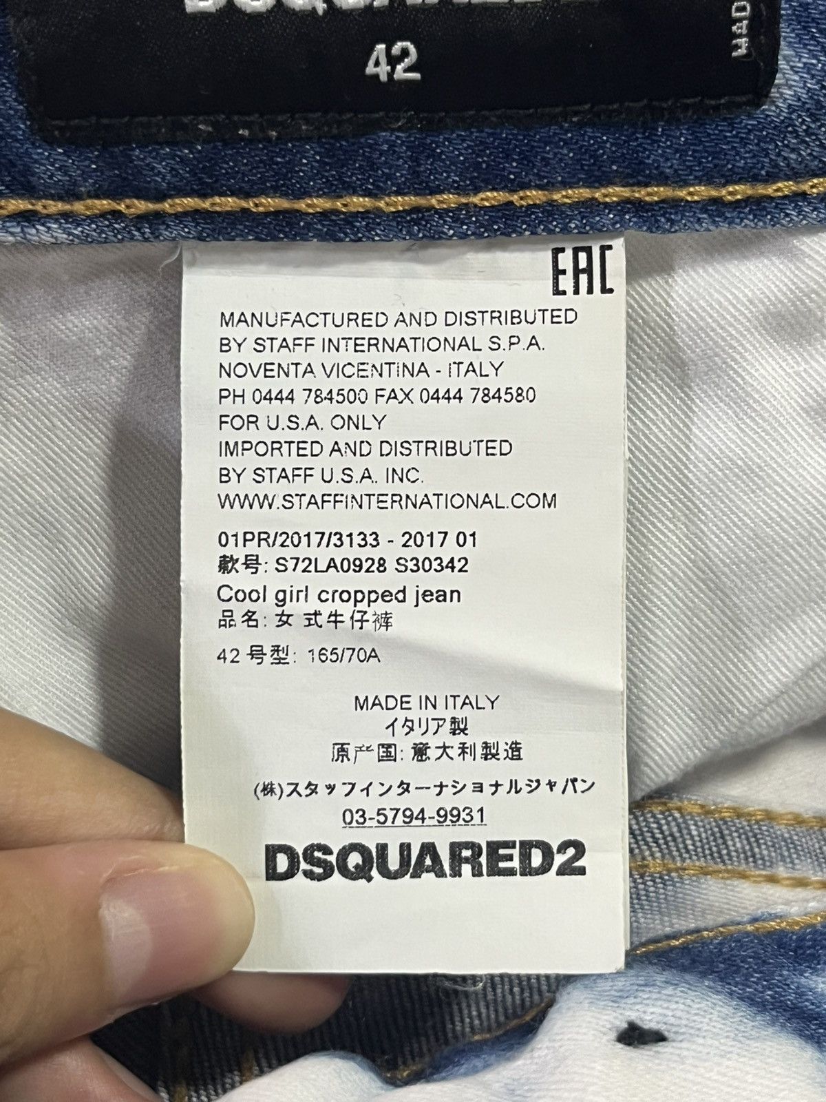 Dsquared2 DSquared2 Bleached Low Rise Skinny Jeans Size 28" / US 6 / IT 42 - 11 Thumbnail