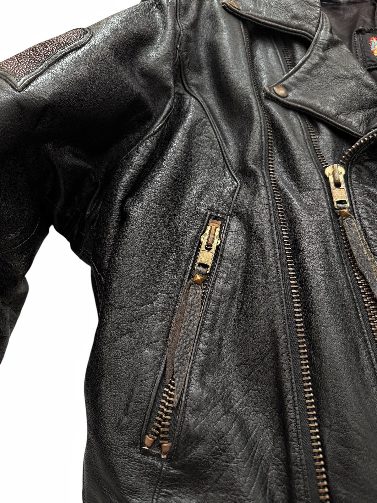 Bill Wall Leather GRAIL 1980’s Armored Brass and Stringray Oversized Leather Size US XL / EU 56 / 4 - 9 Thumbnail