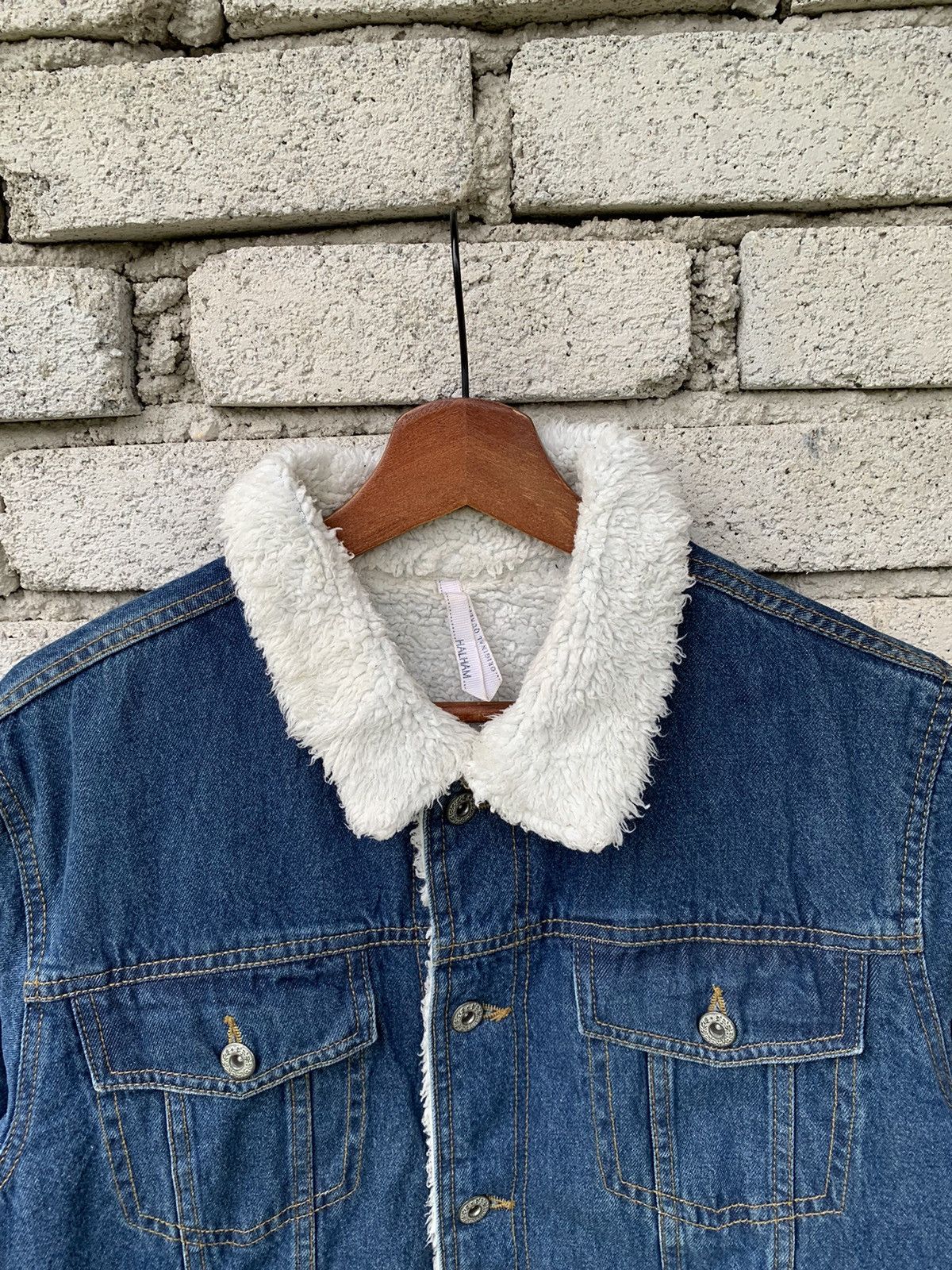 Japanese Brand × Other 🔥Steals🔥 HALHAM Denim Sherpa Lined Jacket Size US L / EU 52-54 / 3 - 4 Thumbnail