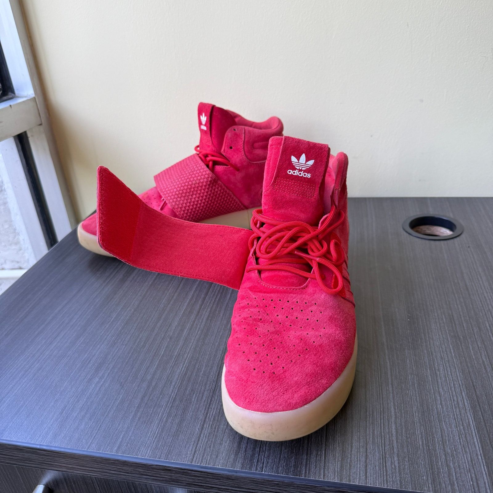 Adidas Adidas Tubular Invader Strap Red Boots Shoes Sneakers Size US 11.5 / EU 44-45 - 3 Thumbnail